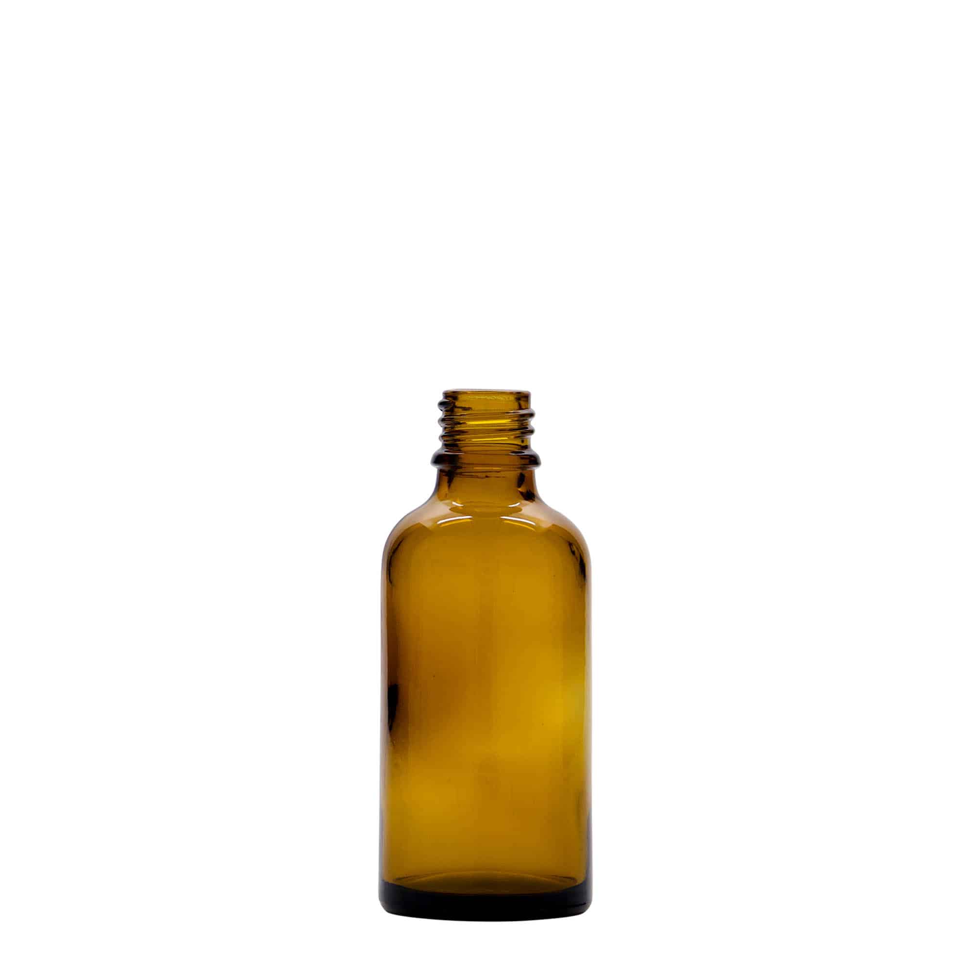 50 ml Medizinflasche mit Lotionspumpe, Glas, braun, Mündung: DIN 18