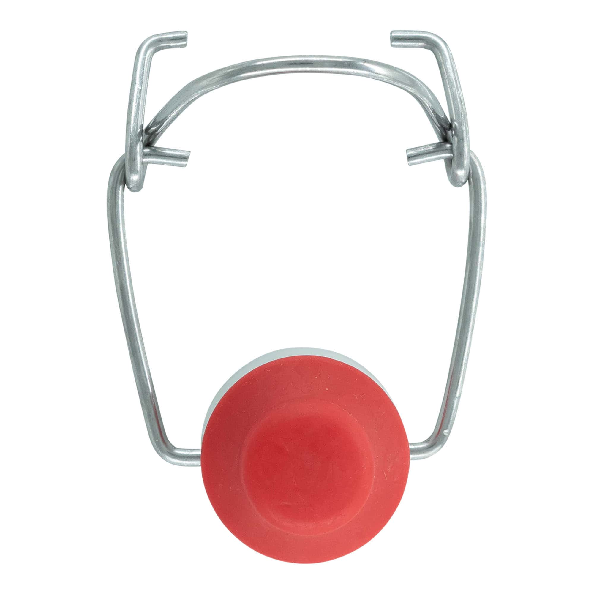 Bügelverschluss Sondergröße, Kunststoff, rot-weiß Bügelverschluss Sondergröße, Kunststoff, rot-weiß