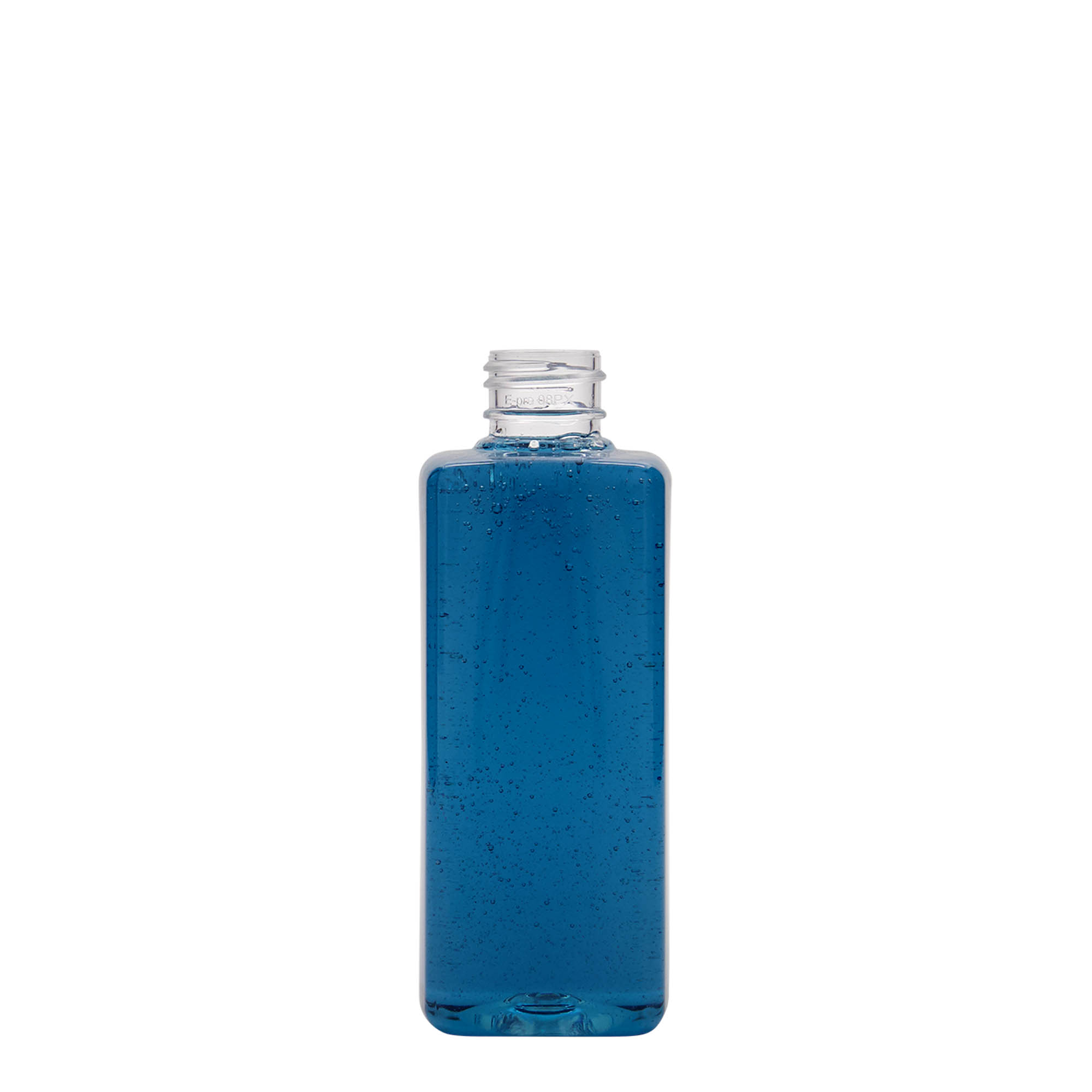 200 ml PET-Flasche 'Karl', quadratisch, Kunststoff, Mündung: 24/410