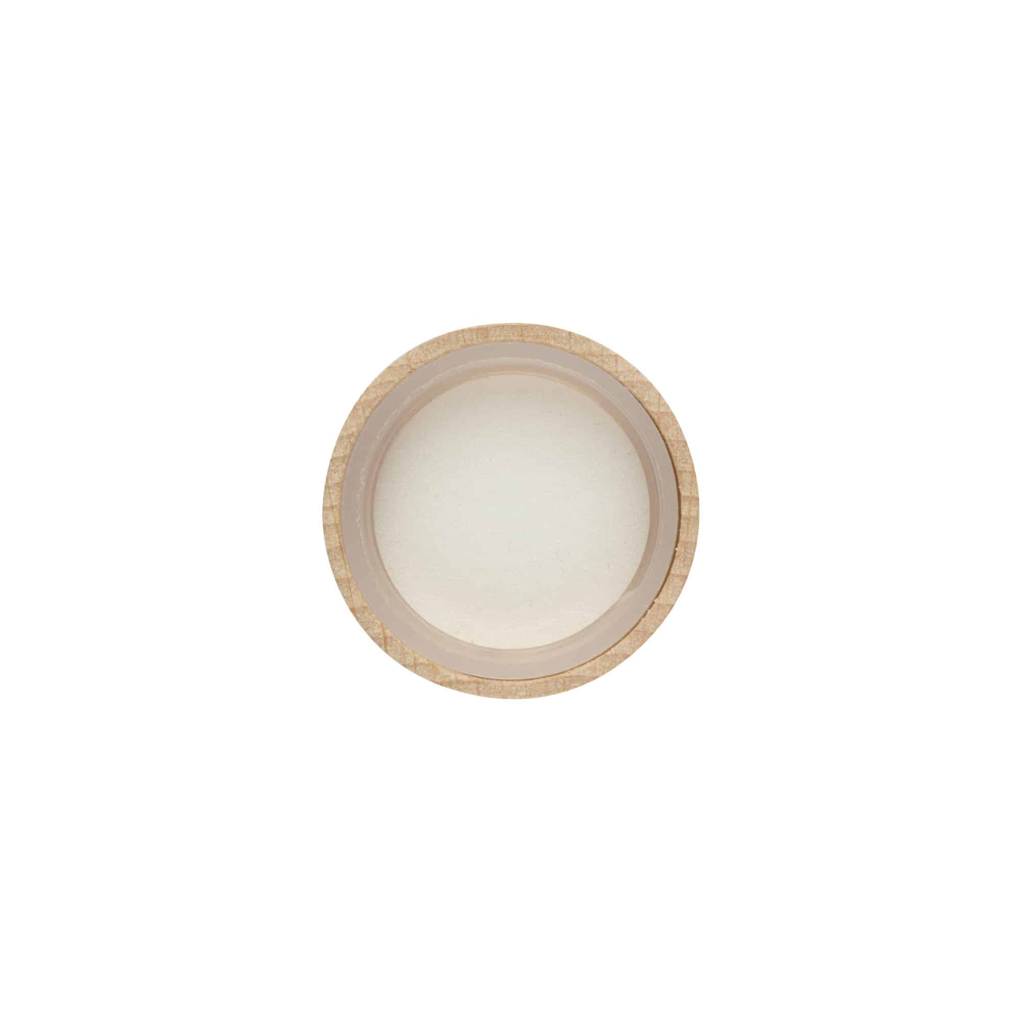 Schraubverschluss, Holz, beige, für Mündung: GPI 28/400