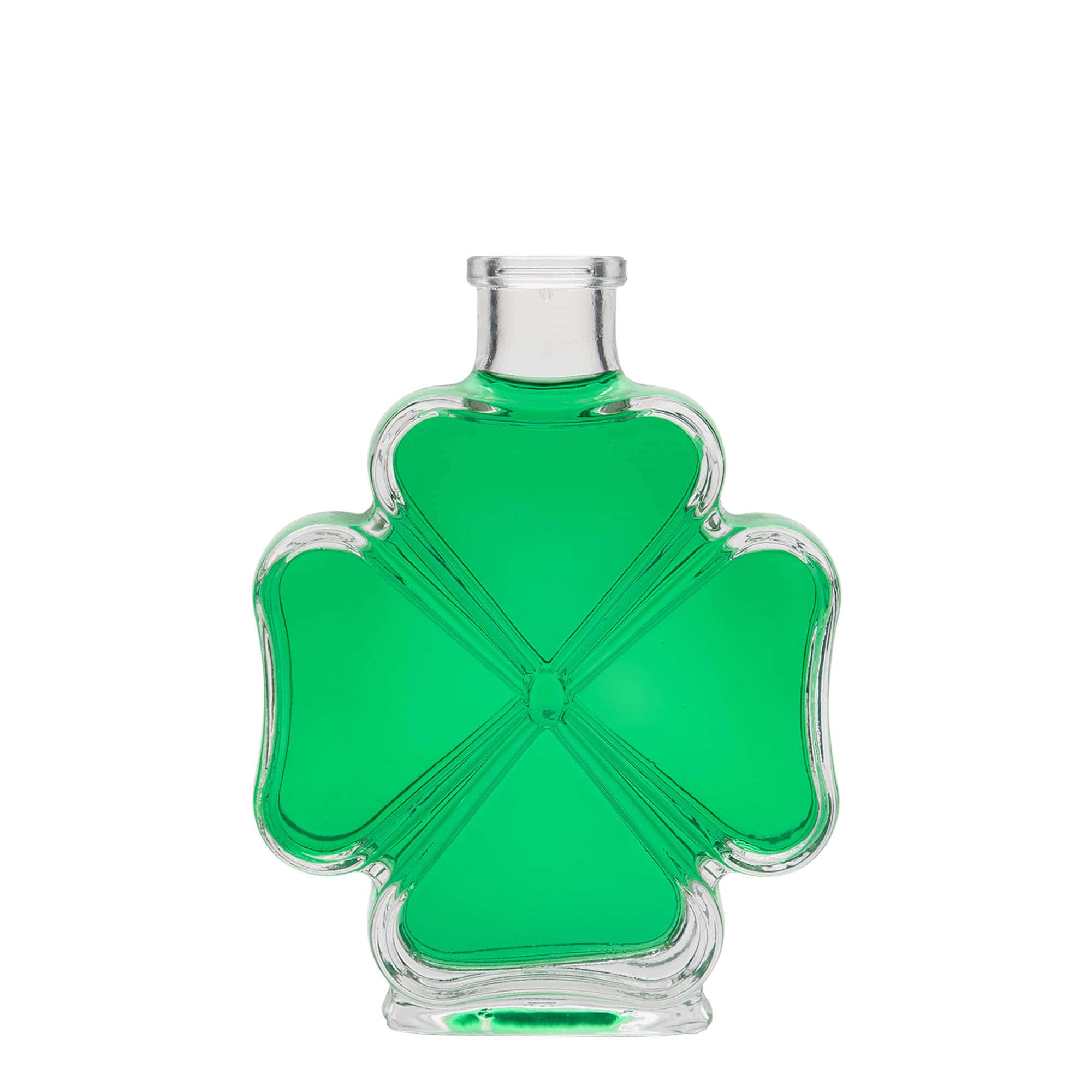 200 ml Glasflasche „Kleeblatt“, Mündung: Kork