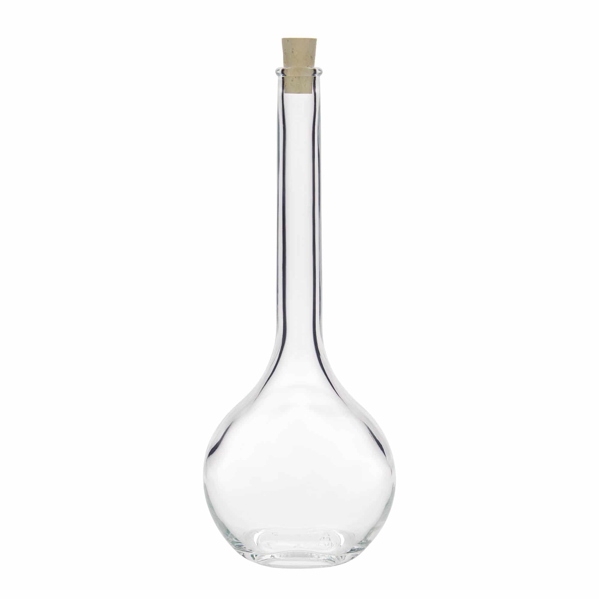 500 ml Glasflasche 'Contessa', oval, Mündung: Kork