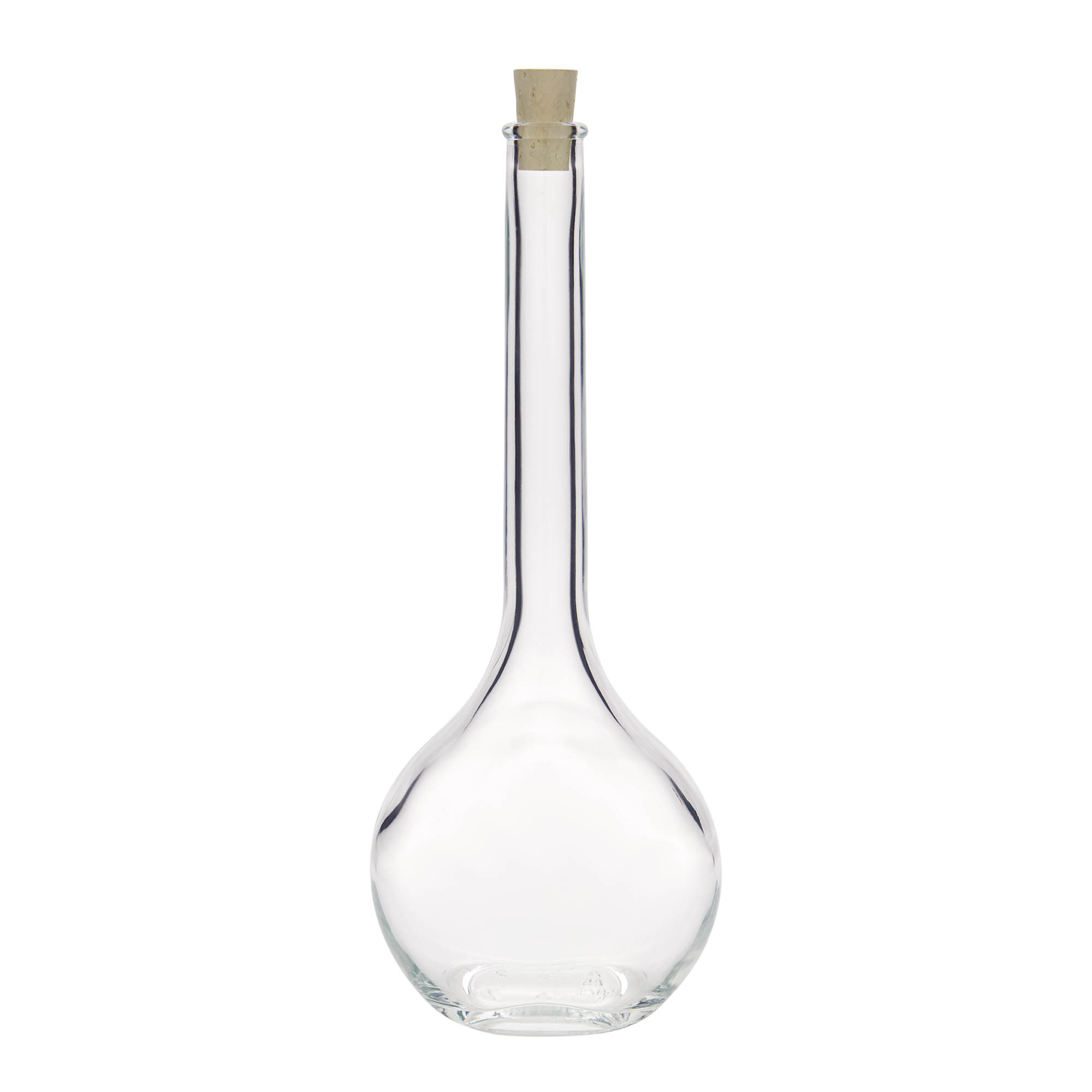 500 ml Glasflasche 'Contessa', oval, Mündung: Kork