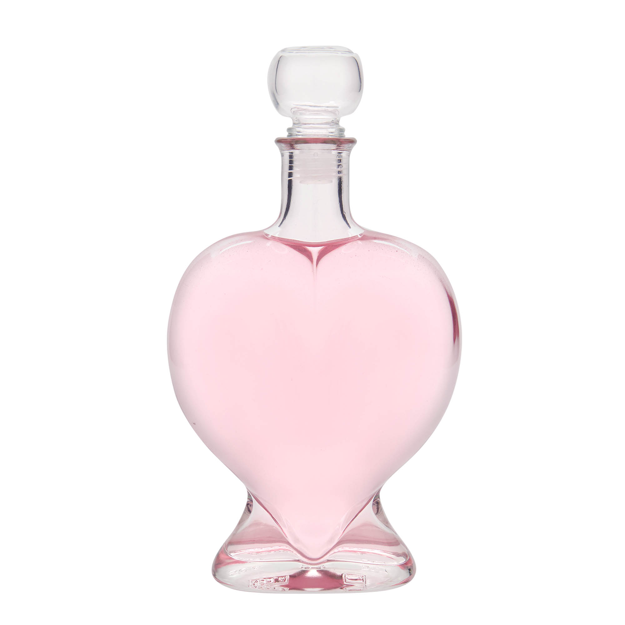 500 ml Glasflasche „Herz“, Mündung: Kork