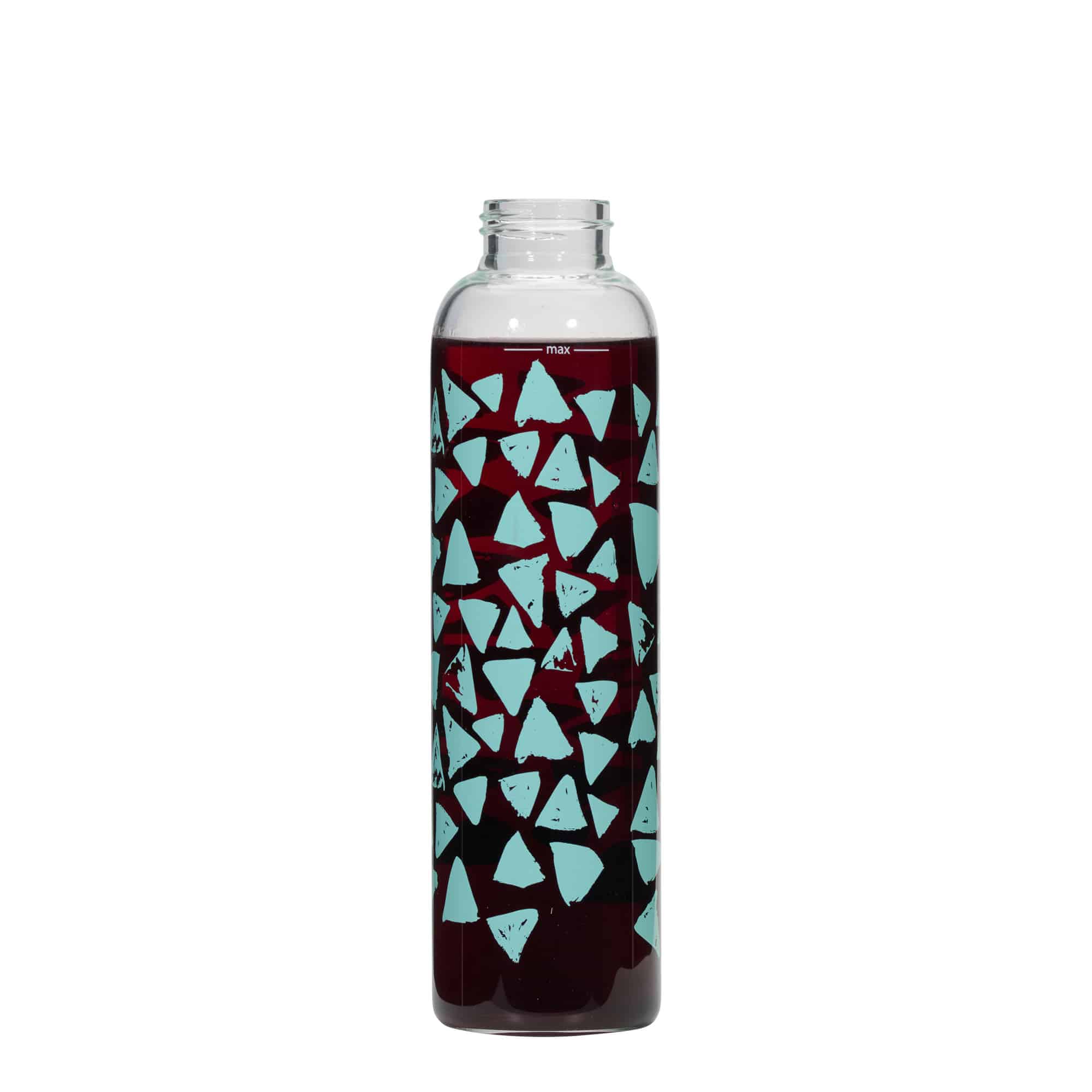 500 ml Trinkflasche 'Perseus - Türkise Dreiecke', Mündung: Schraubverschluss