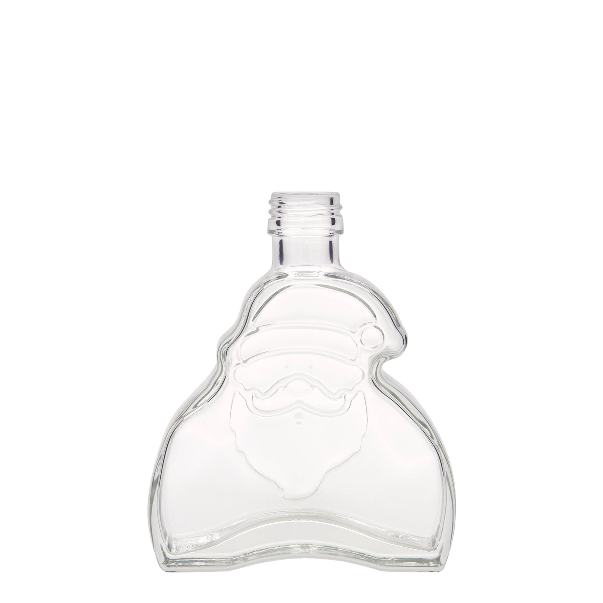 200 ml Glasflasche 'Santa Claus', Mündung: PP 28 200 ml Glasflasche 'Santa Claus', Mündung: PP 28