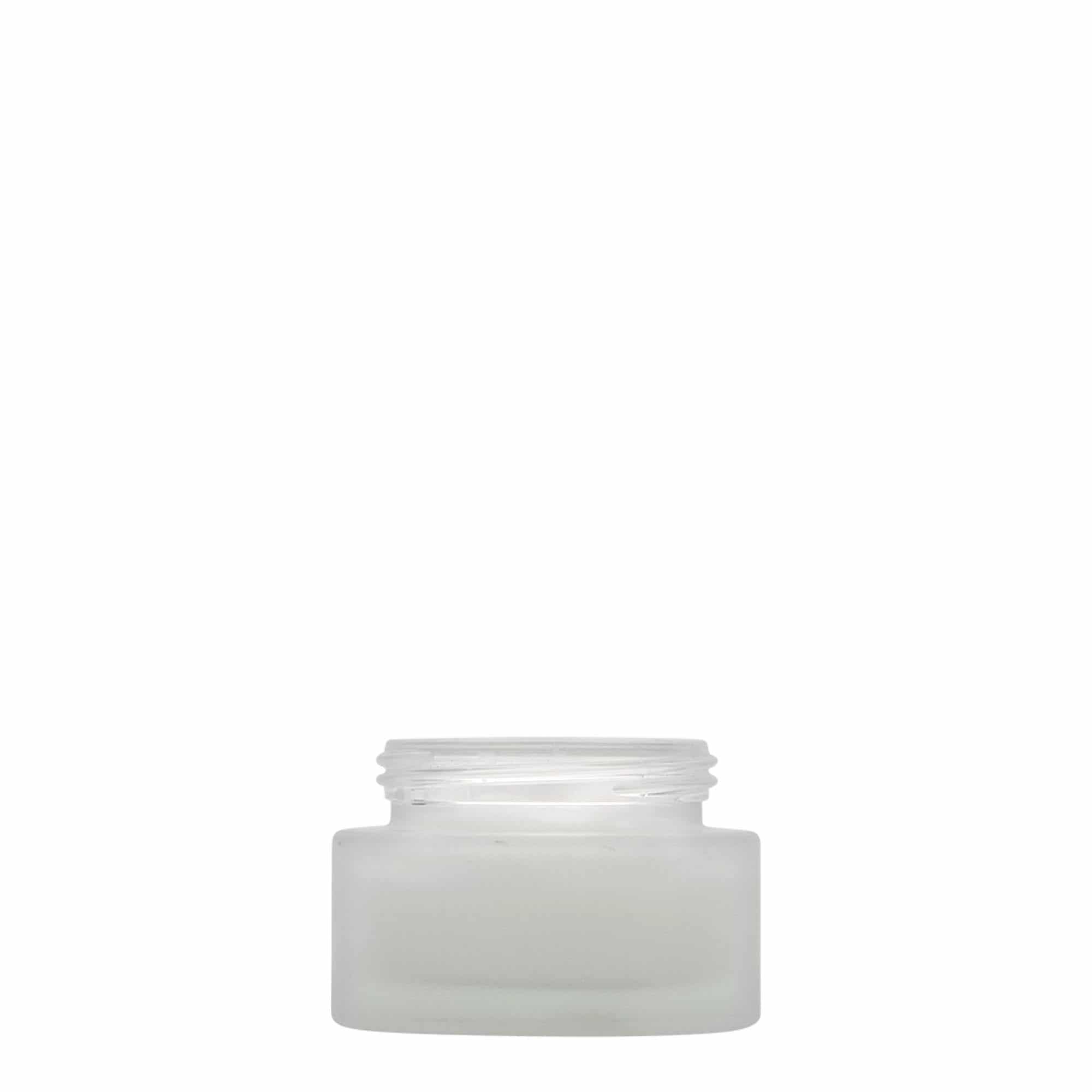 30 ml Tiegel 'Platin Edition', Glas, geeist, Mündung: Schraubverschluss