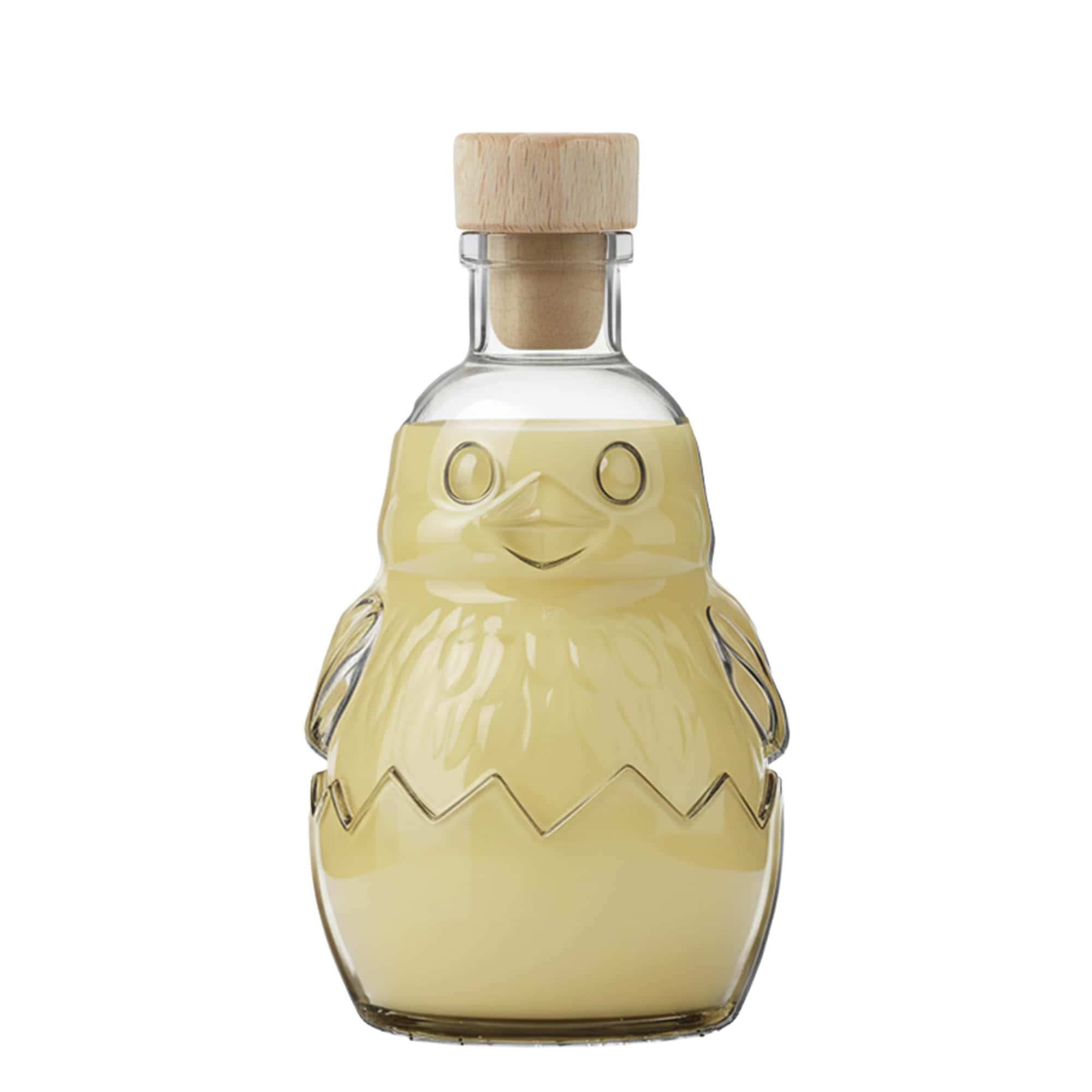 200 ml Glasflasche „Küken“, Mündung: Kork