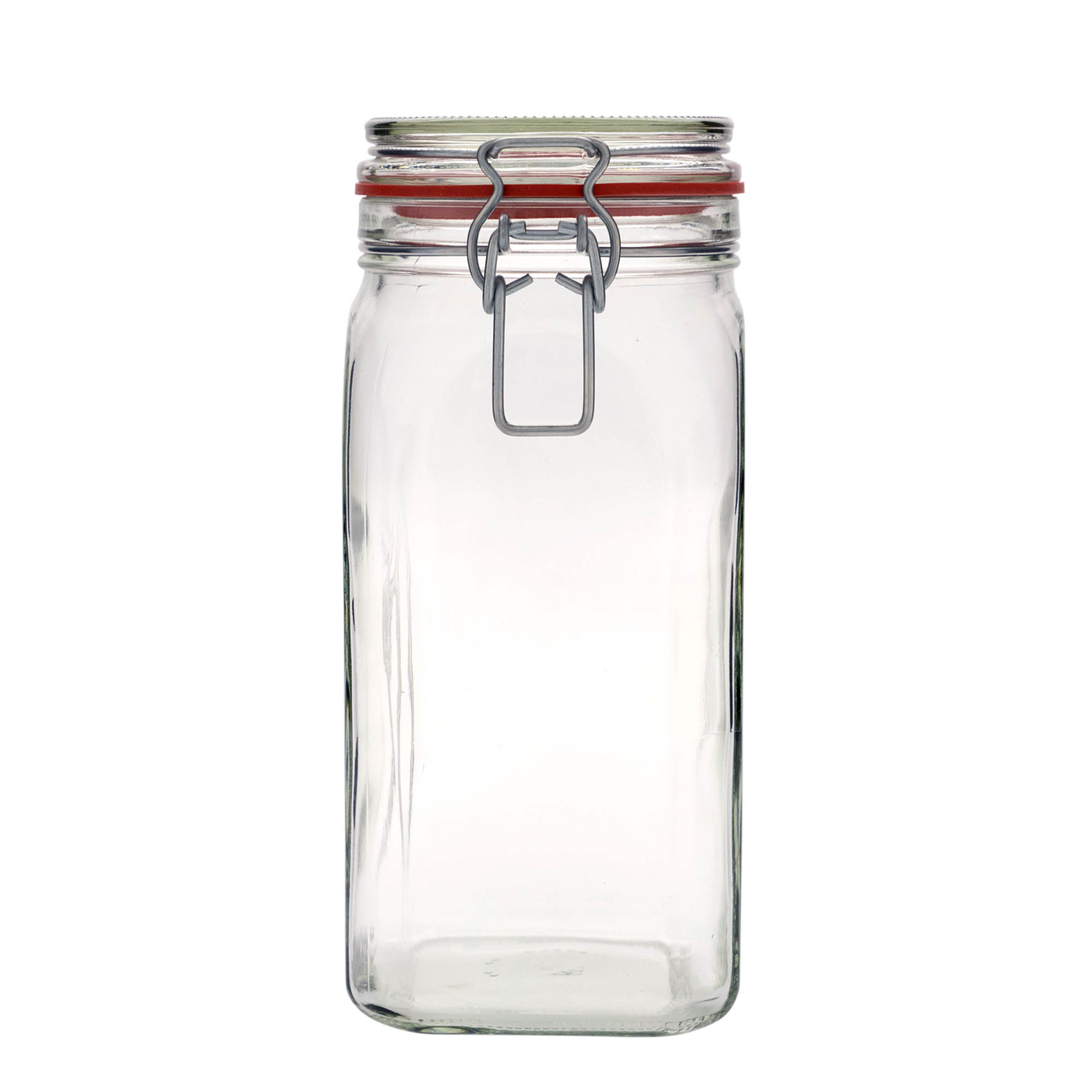 1.540 ml Drahtbügelglas #, quadratisch, Mündung: Drahtbügelverschluss