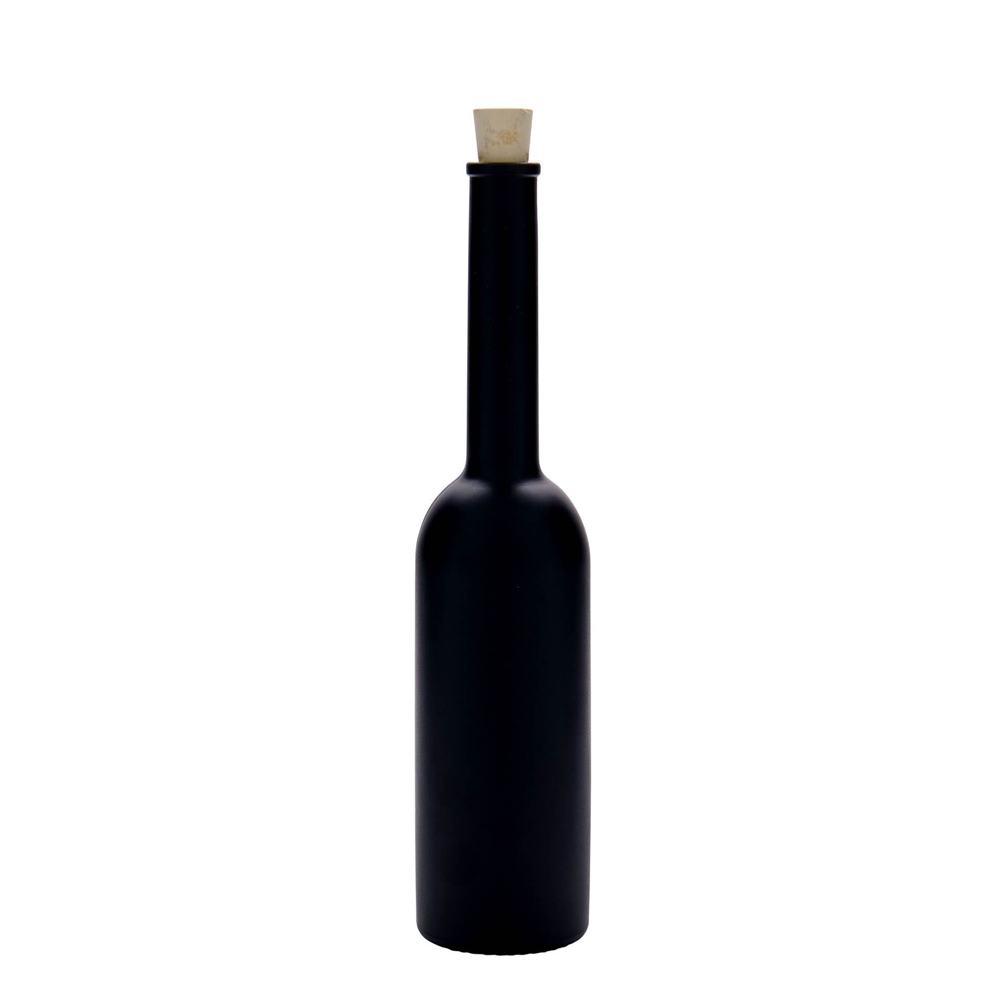 200 ml Glasflasche 'Opera', schwarz, Mündung: Kork 200 ml Glasflasche 'Opera', schwarz, Mündung: Kork