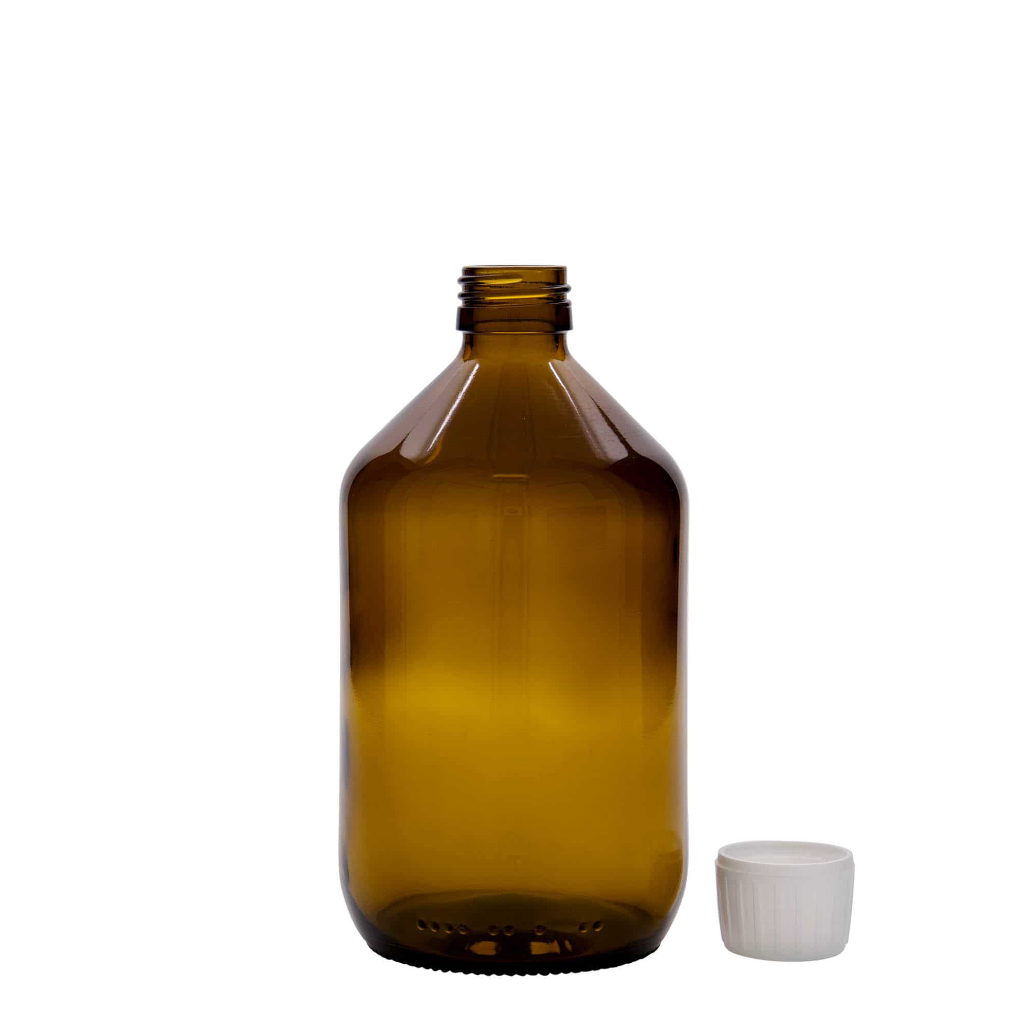500 ml Medizinflasche, braun, Glas, Mündung: PP 28