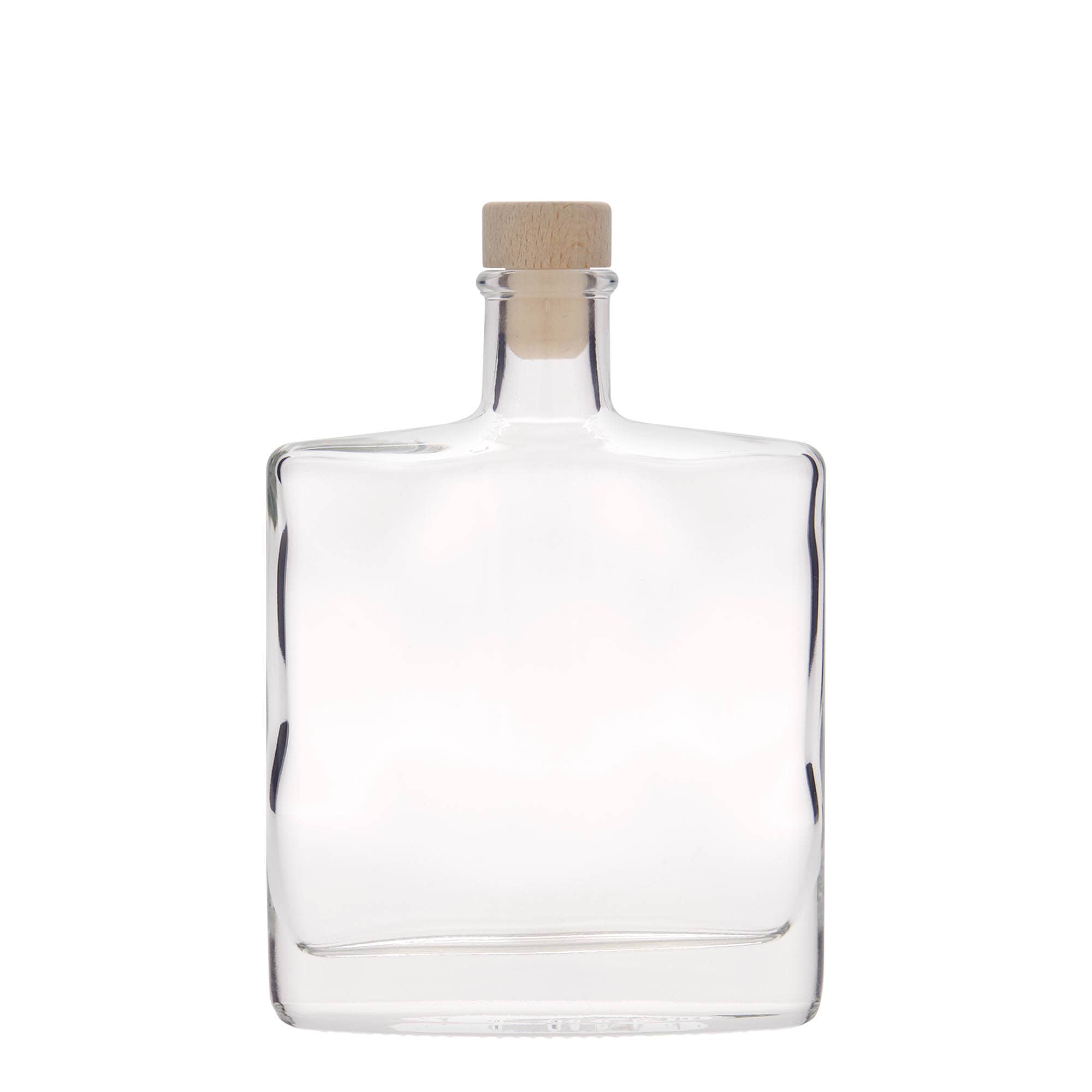 350 ml Glasflasche 'Zorbas', oval, Mündung: Kork