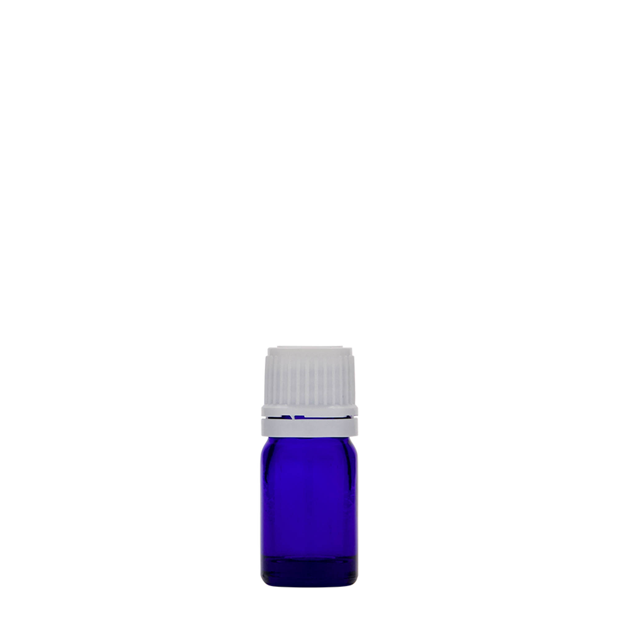 5 ml Medizinflasche, Glas, royalblau, Mündung: DIN 18