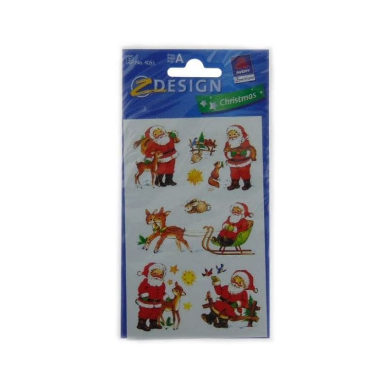 Zweckform Sticker „Weihnachtsmann“, Papier, mehrfarbig