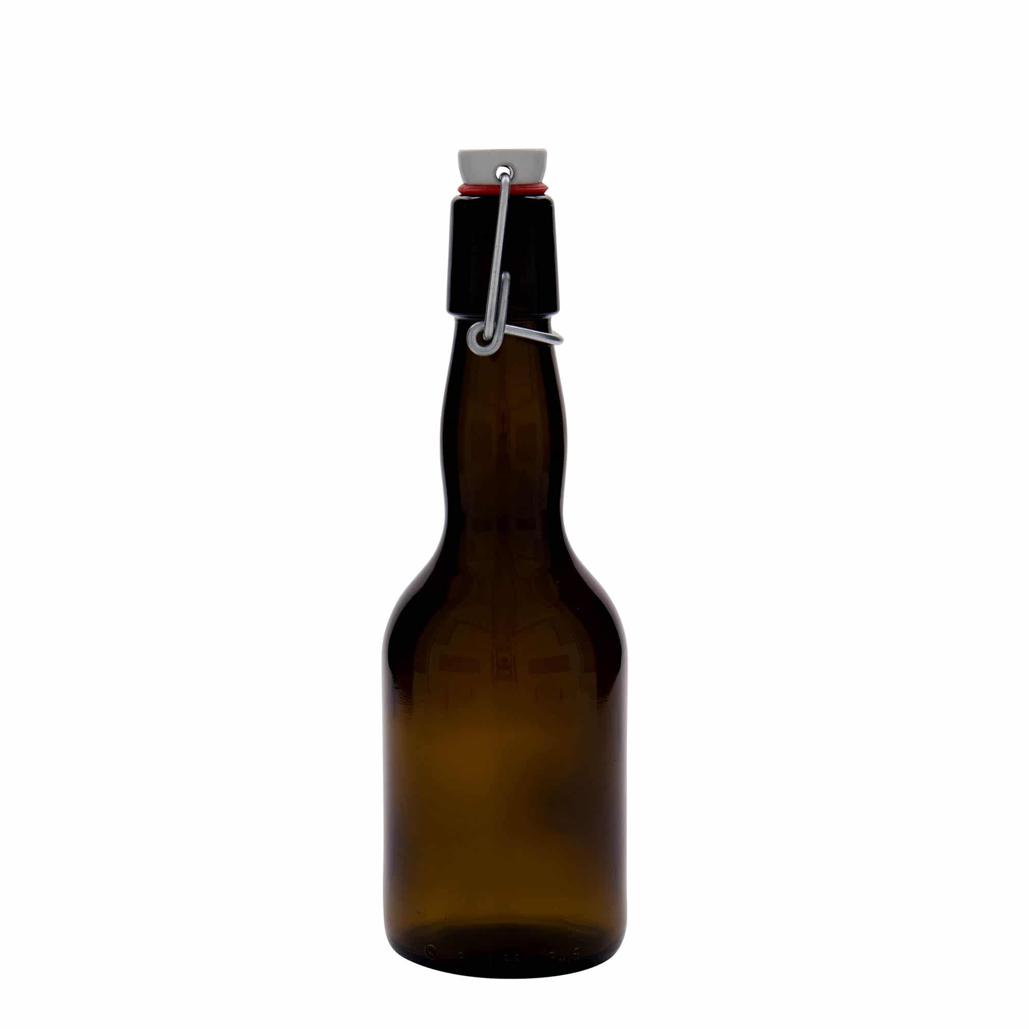 330 ml Bierflasche Kropfhals, Glas, braun, Mündung: Bügelverschluss