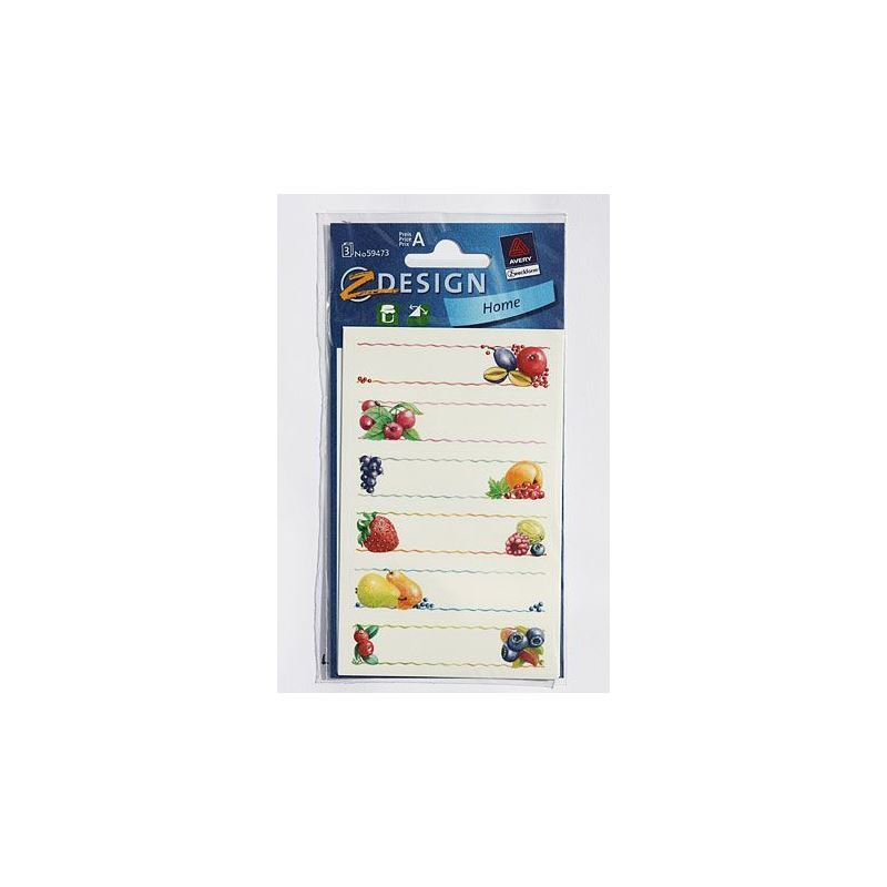 Zweckform Etiketten 'Obst', rechteckig, Papier, mehrfarbig Zweckform Etiketten 'Obst', rechteckig, Papier, mehrfarbig