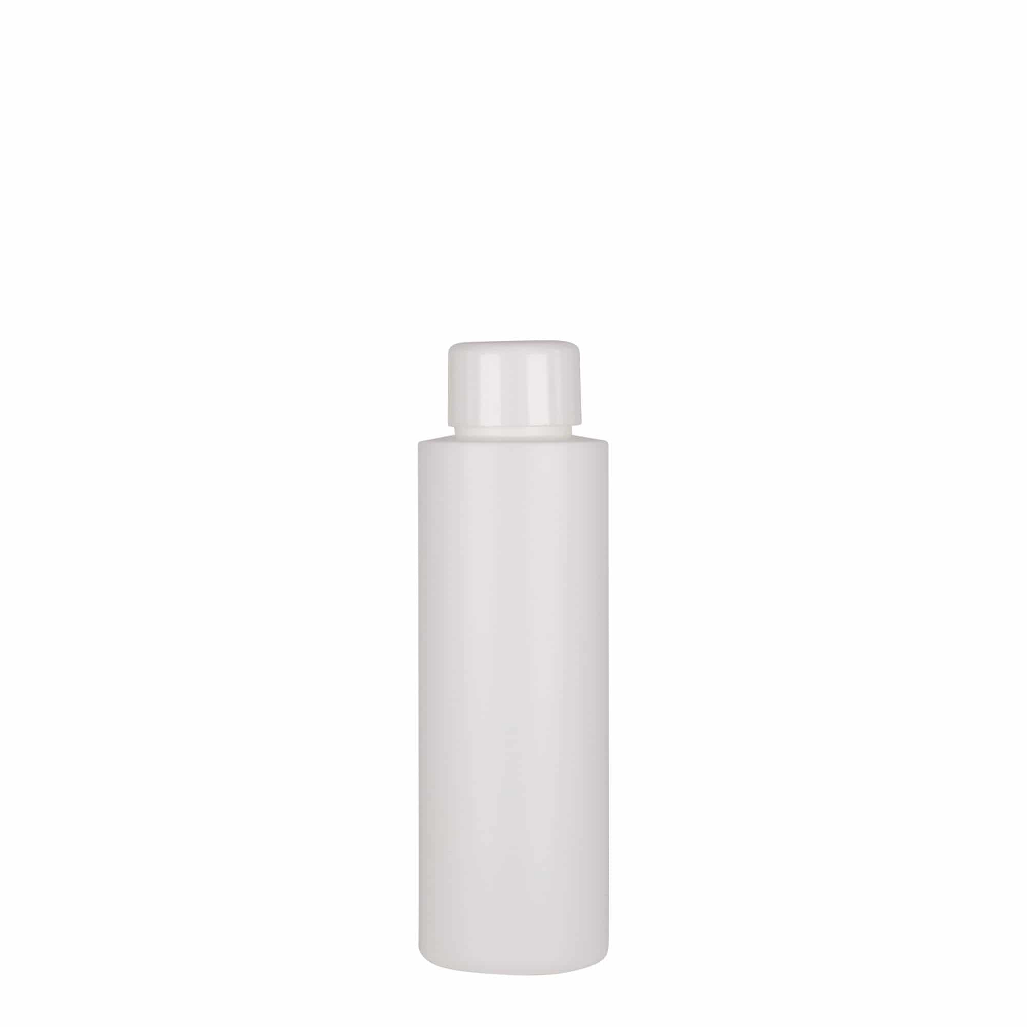 100 ml Kunststoffflasche 'Pipe', HDPE, weiß, Mündung: 24/410