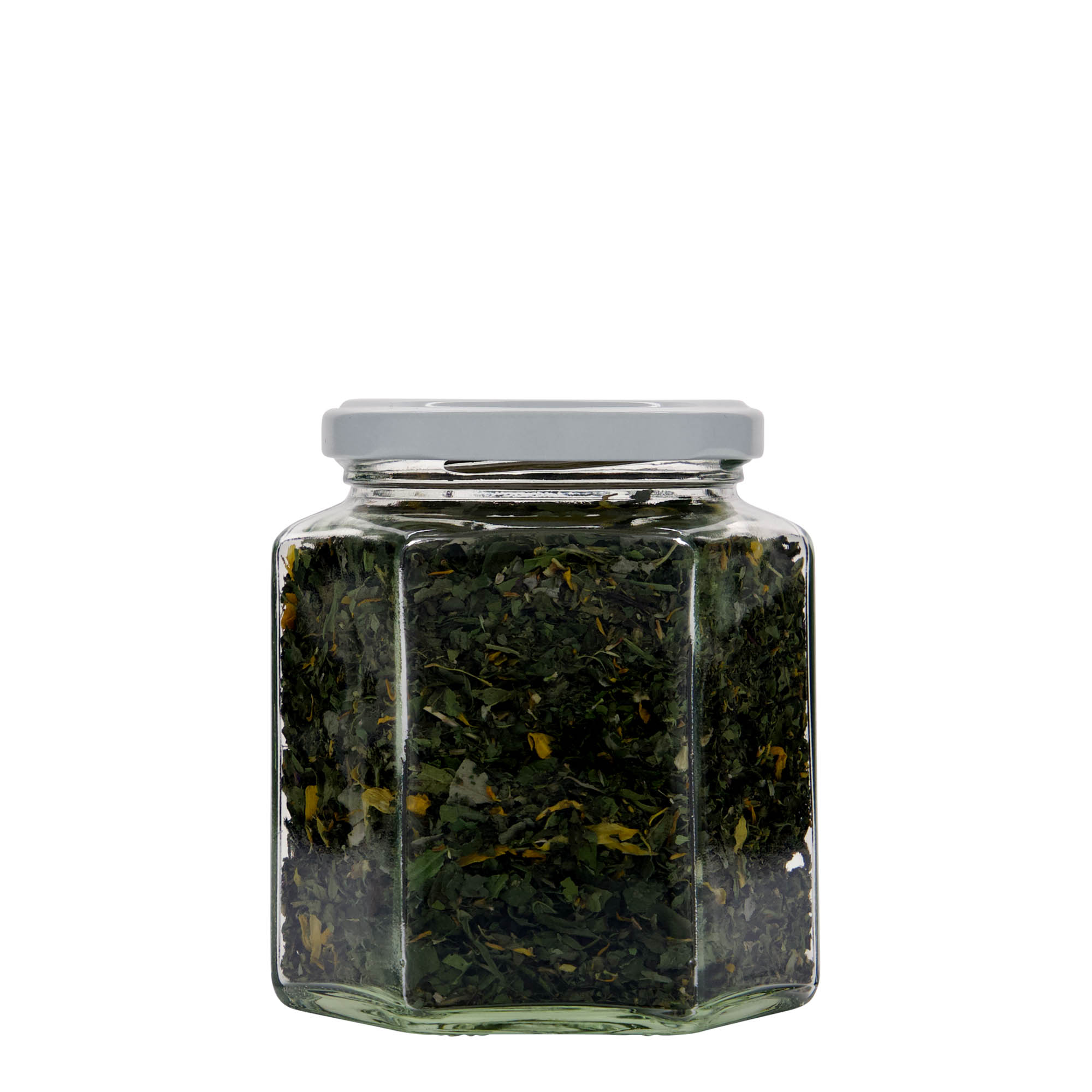 390 ml Sechskantglas, Mündung: Twist-Off (TO 70) 390 ml Sechskantglas, Mündung: Twist-Off (TO 70)