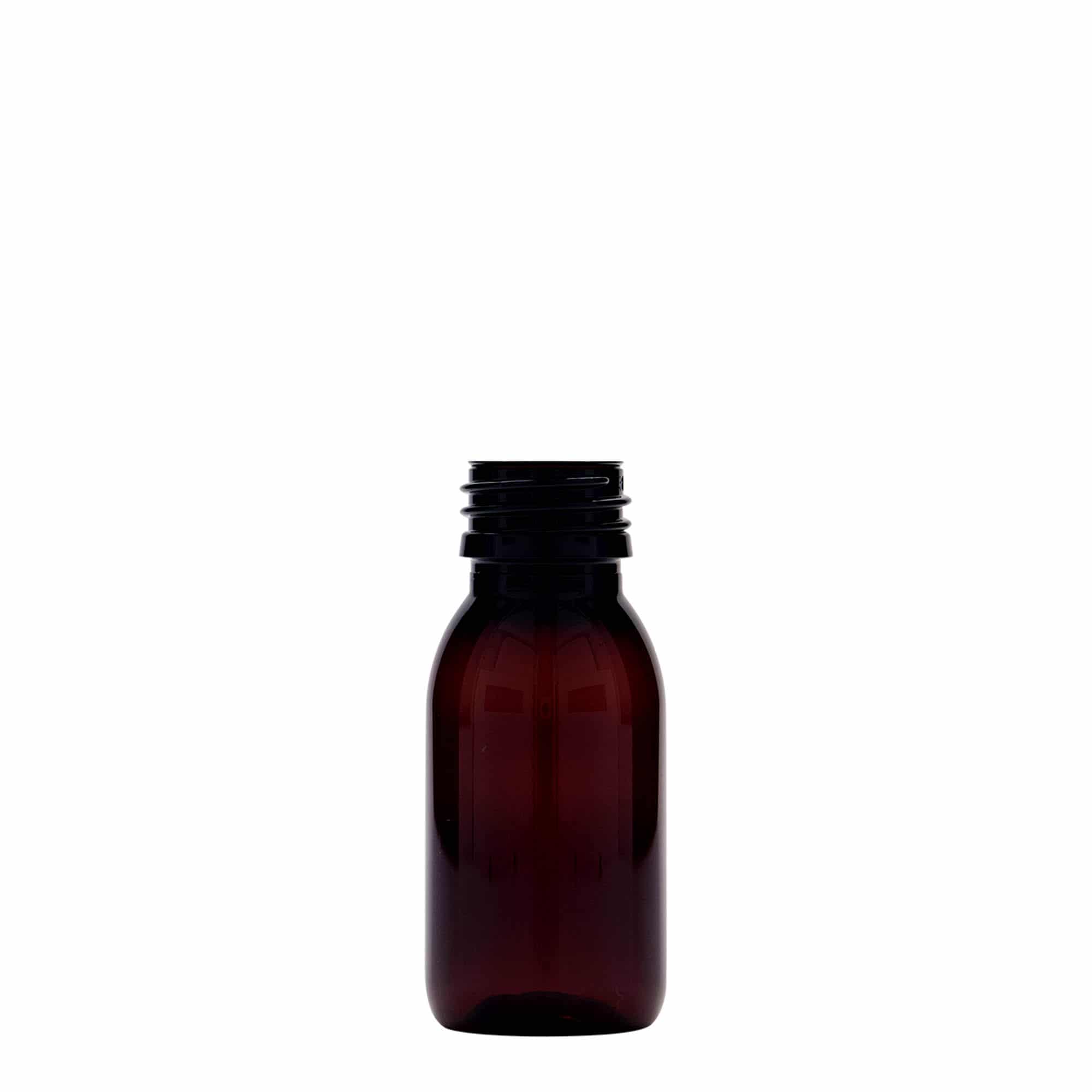 60 ml PET-Medizinflasche, braun, Kunststoff, Mündung: PP 28 60 ml PET-Medizinflasche, braun, Kunststoff, Mündung: PP 28