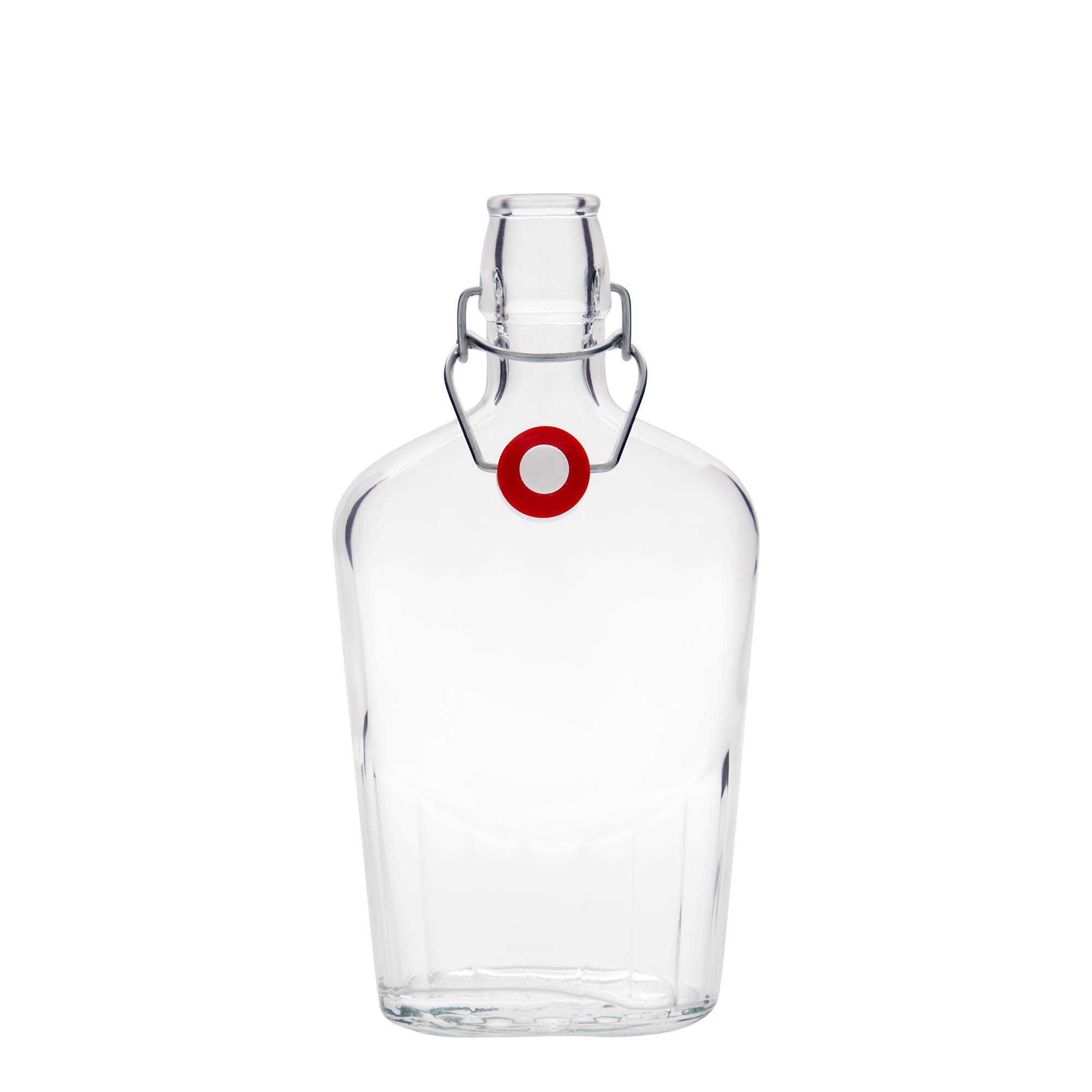 500 ml Glasflasche 'Fiaschetta', oval, Mündung: Bügelverschluss