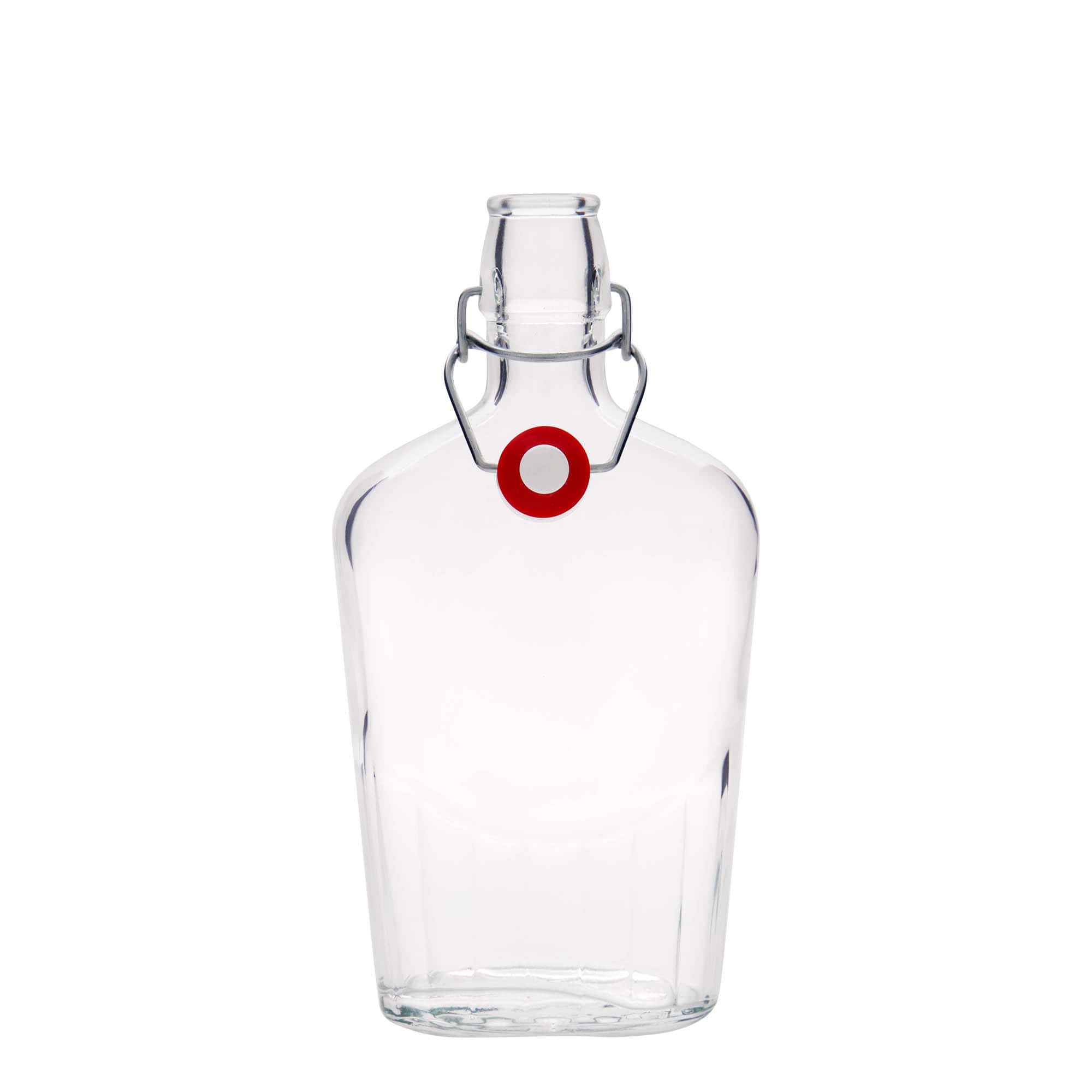 500 ml Glasflasche 'Fiaschetta', oval, Mündung: Bügelverschluss 500 ml Glasflasche 'Fiaschetta', oval, Mündung: Bügelverschluss