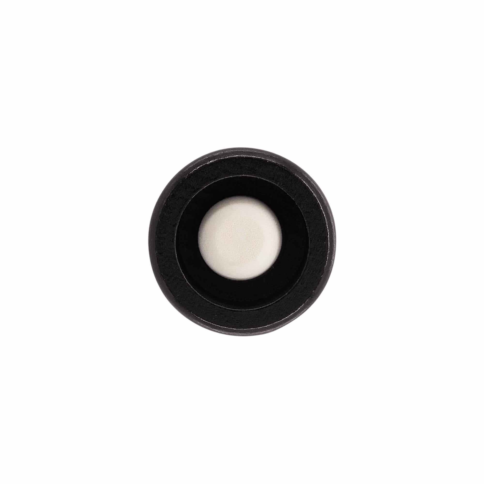 Griffkorken 19 mm "Melone", Holz/PE, schwarz, für Mündung: Kork