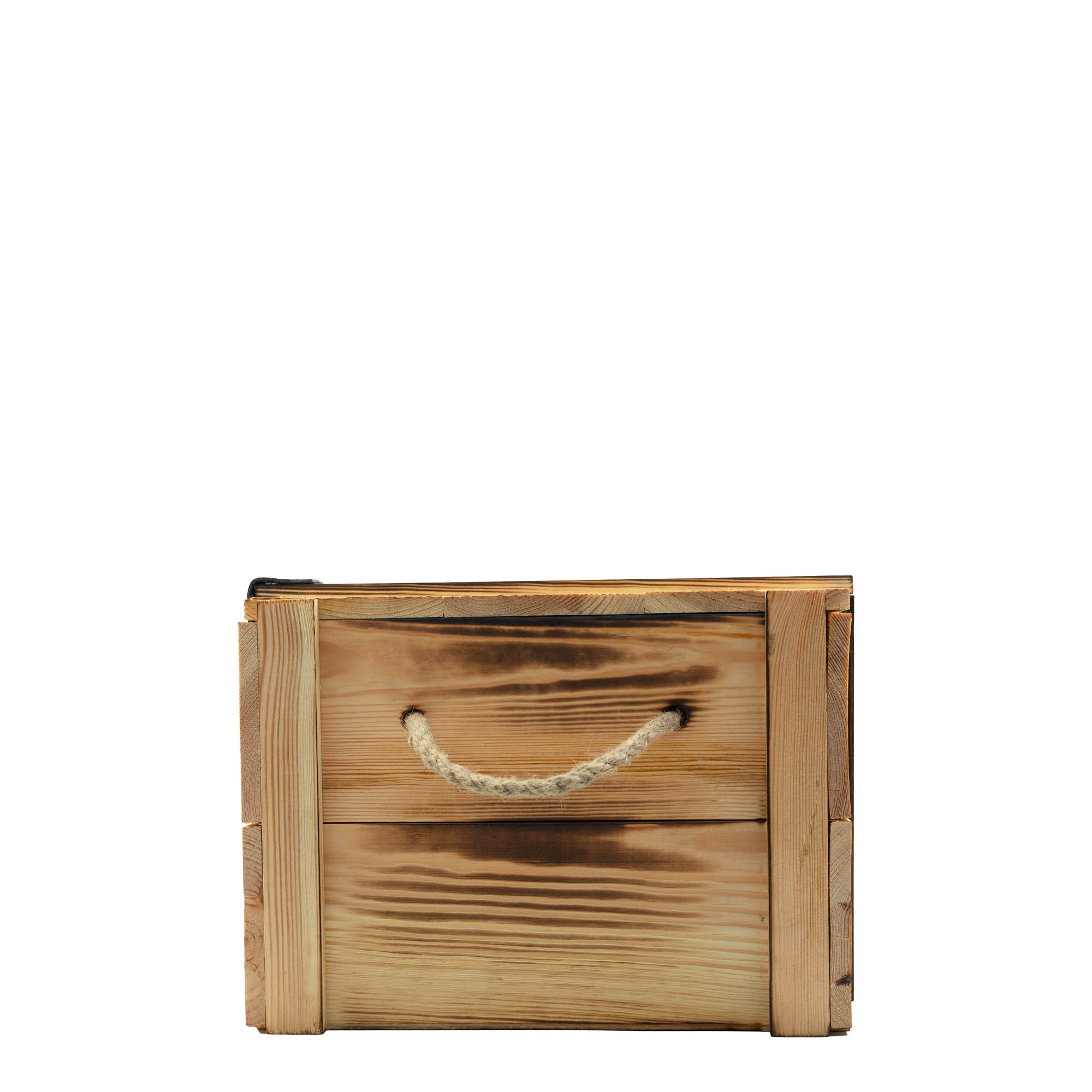 Weinkiste für 6 Flaschen, rechteckig, Holz, beige Weinkiste für 6 Flaschen, rechteckig, Holz, beige