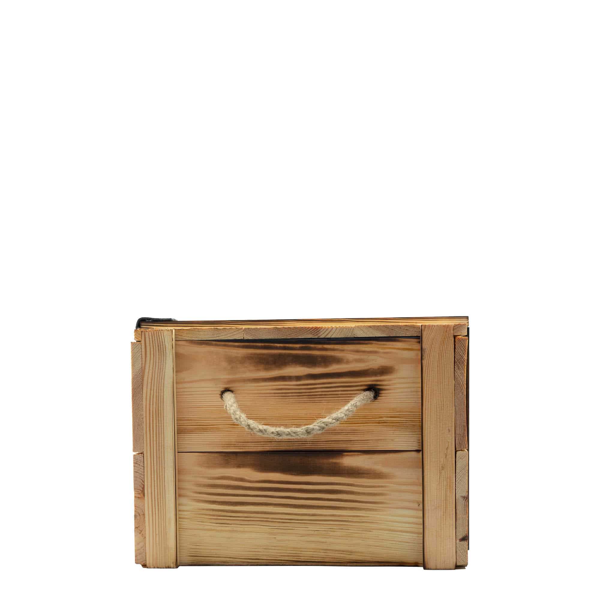 Weinkiste für 6 Flaschen, rechteckig, Holz, beige Weinkiste für 6 Flaschen, rechteckig, Holz, beige