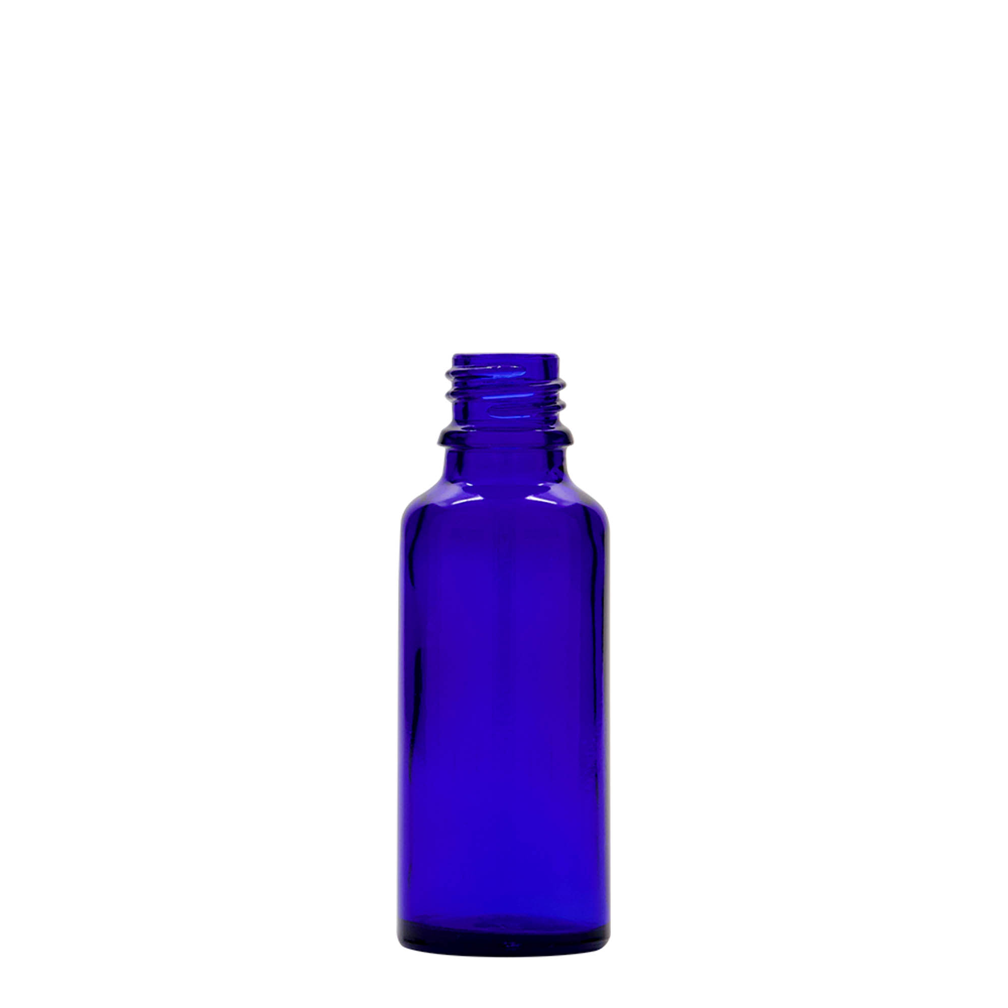 30 ml Pipettenflasche Medizin, Glas, royalblau-rot, Mündung: DIN 18 30 ml Pipettenflasche Medizin, Glas, royalblau-rot, Mündung: DIN 18