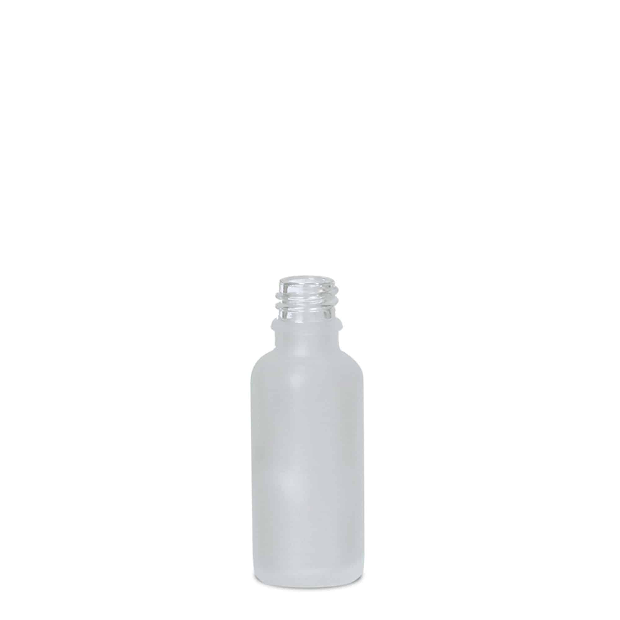 30 ml Medizinflasche, Glas, geeist, Mündung: DIN 18 30 ml Medizinflasche, Glas, geeist, Mündung: DIN 18