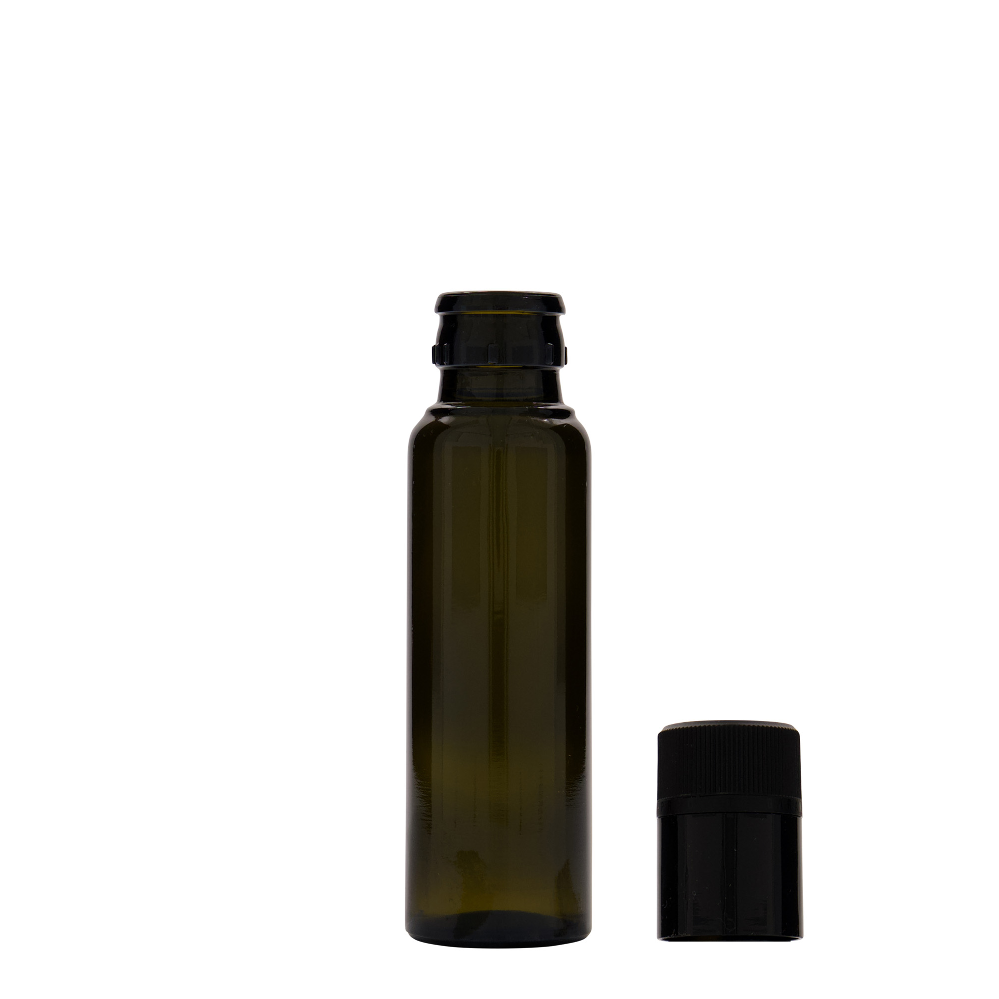 100 ml Essig-/Ölflasche 'Willy New', Glas, antikgrün, Mündung: DOP