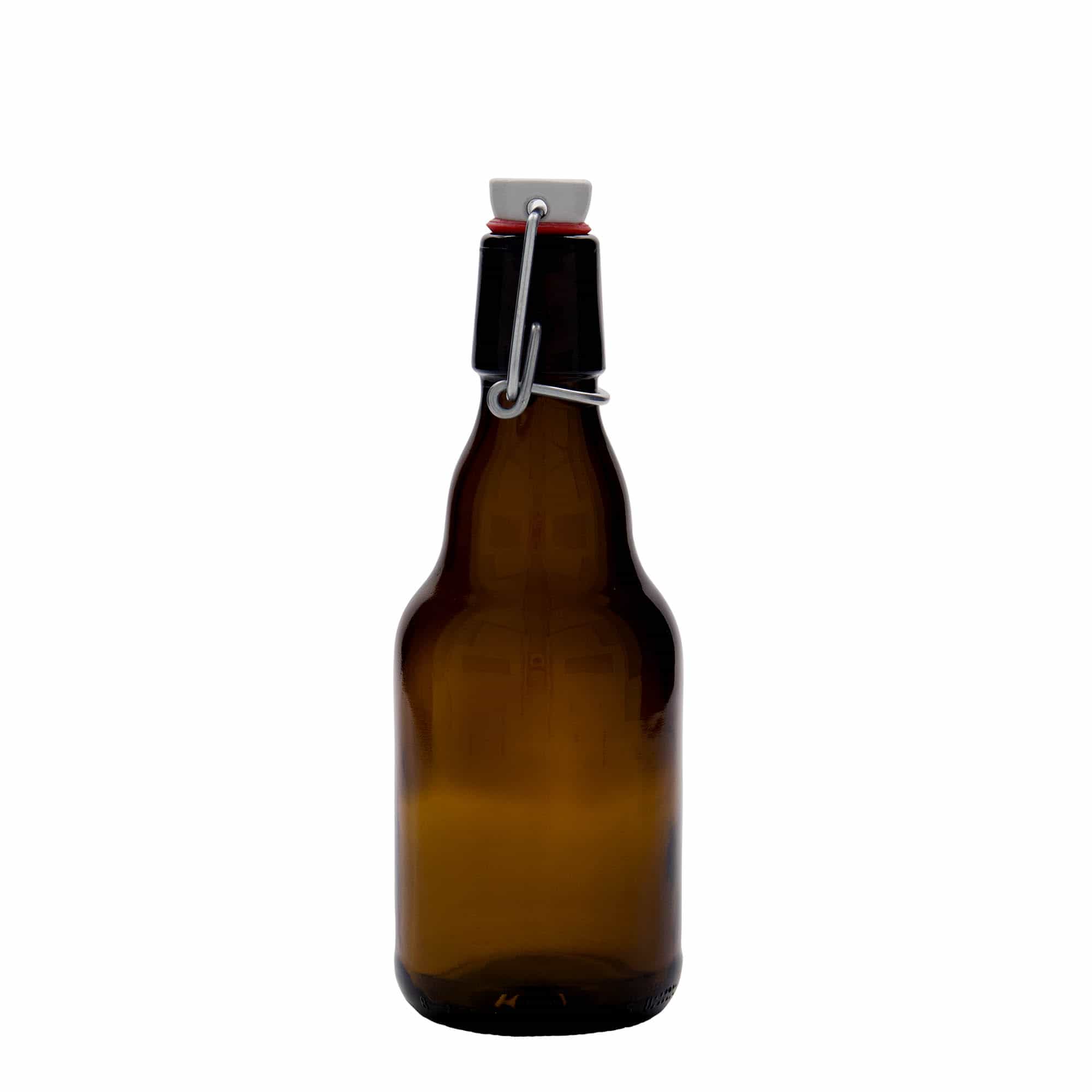 330 ml Bierflasche „Steinie“, Glas, braun, Mündung: Bügelverschluss