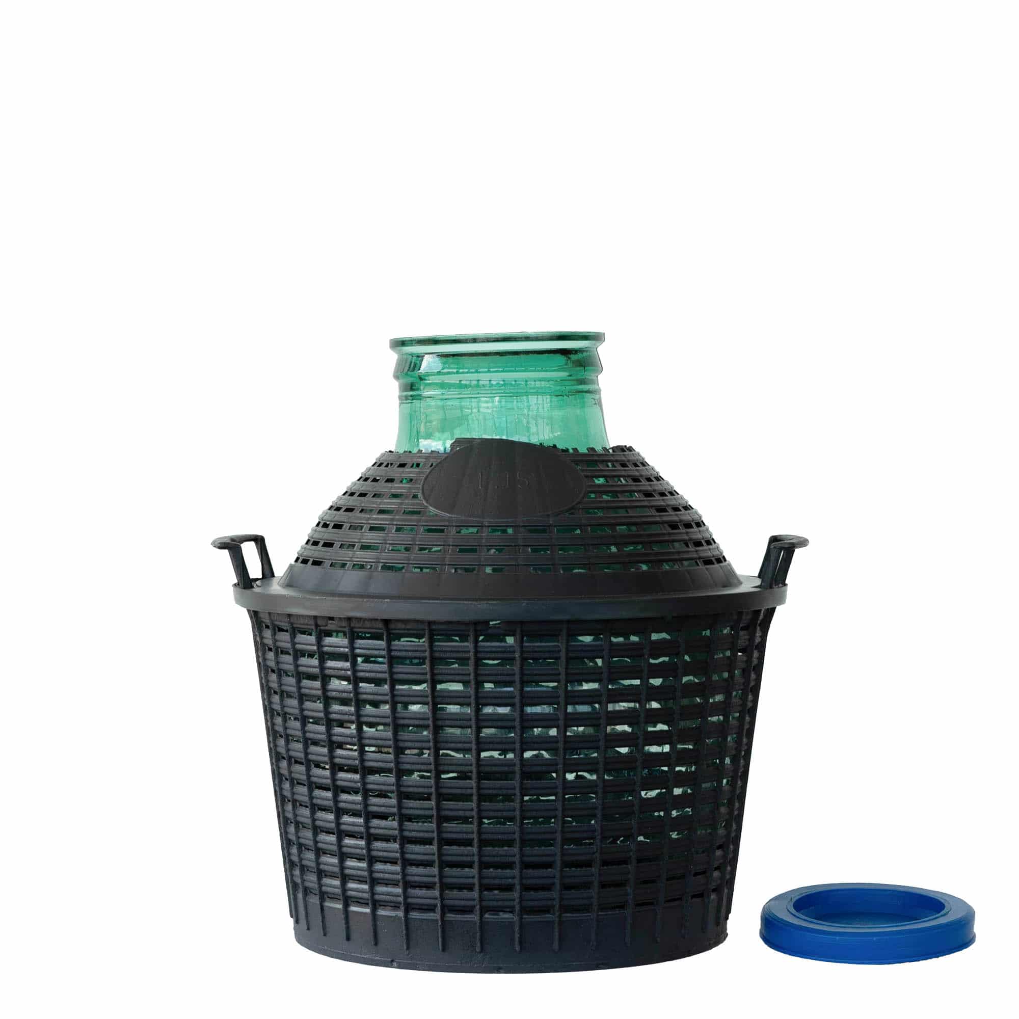 15 l Ballonflasche Weithals, Glas, Mündung: Stülpdeckel