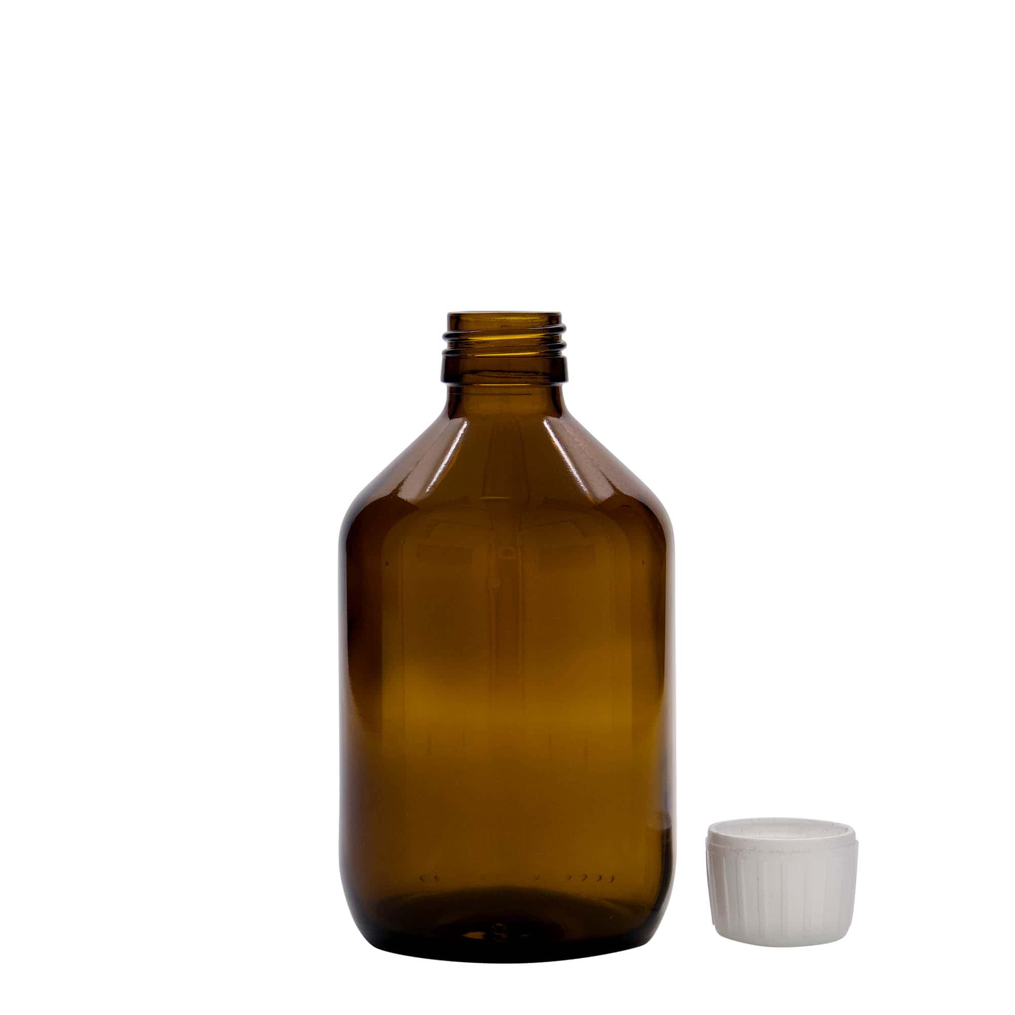 300 ml Medizinflasche, braun, Glas, Mündung: PP 28