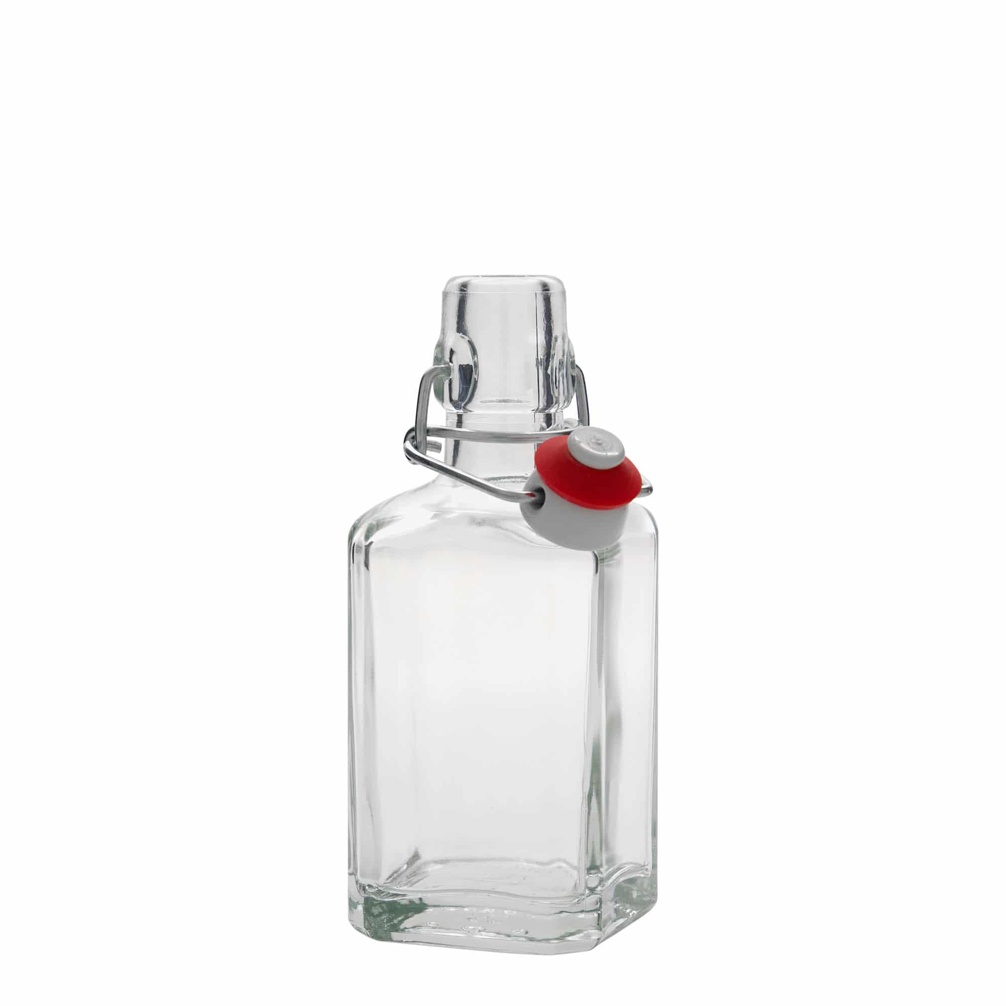 250 ml Glasflasche 'Rialto', quadratisch, Mündung: Bügelverschluss 250 ml Glasflasche 'Rialto', quadratisch, Mündung: Bügelverschluss
