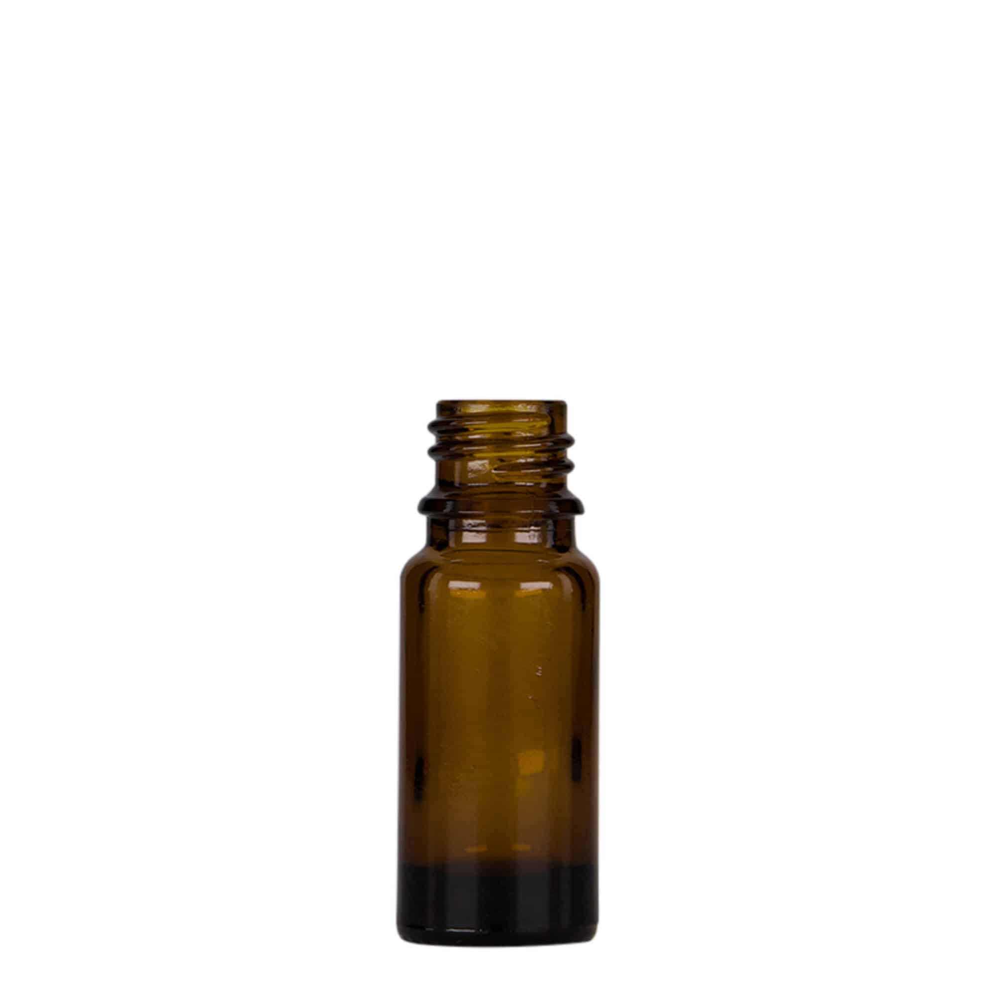 10 ml Pipettenflasche Medizin, Glas, braun-schwarz, Mündung: DIN 18
