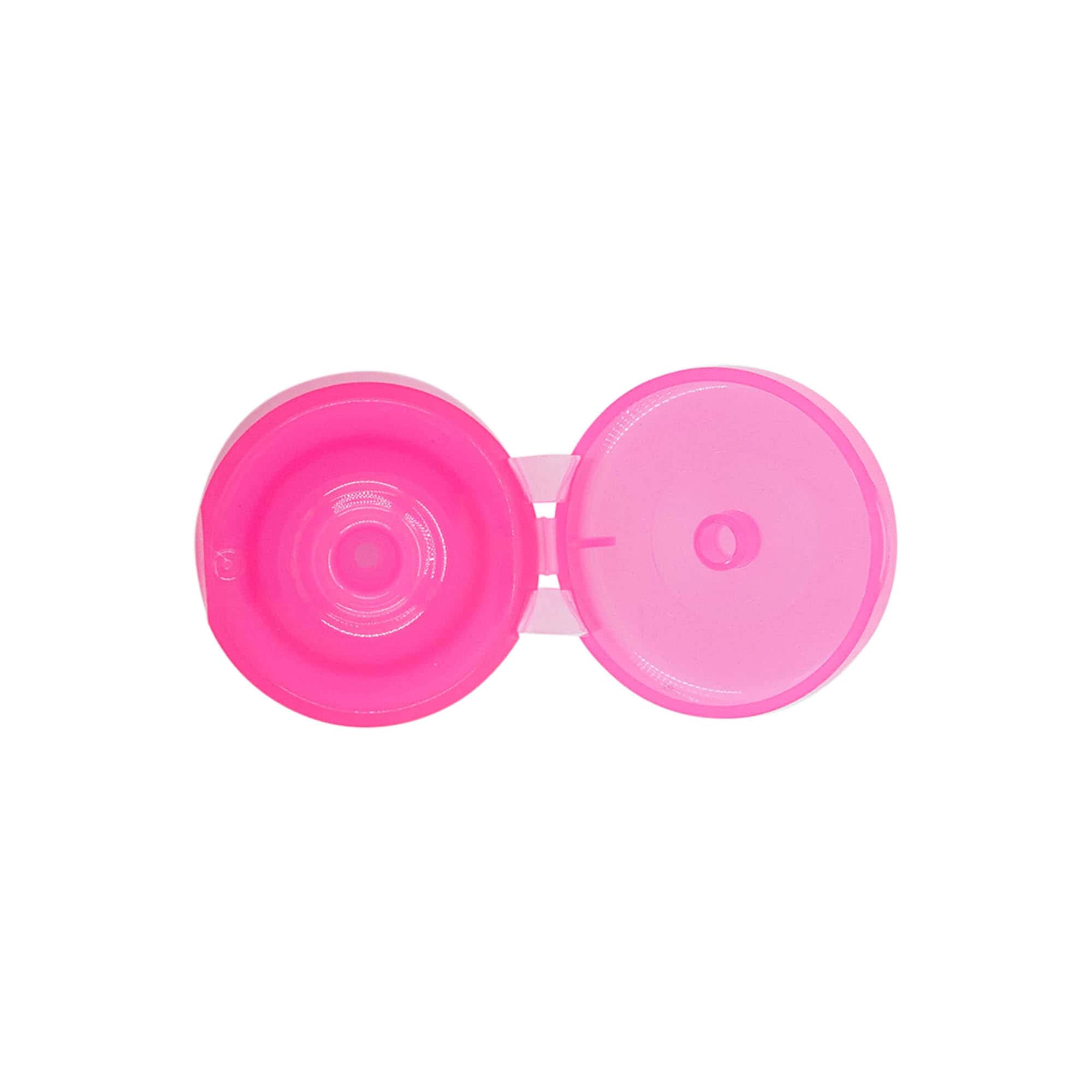 Schraubverschluss Klappscharnier, PP-Kunststoff, pink, für Mündung: 24/410 Schraubverschluss Klappscharnier, PP-Kunststoff, pink, für Mündung: 24/410