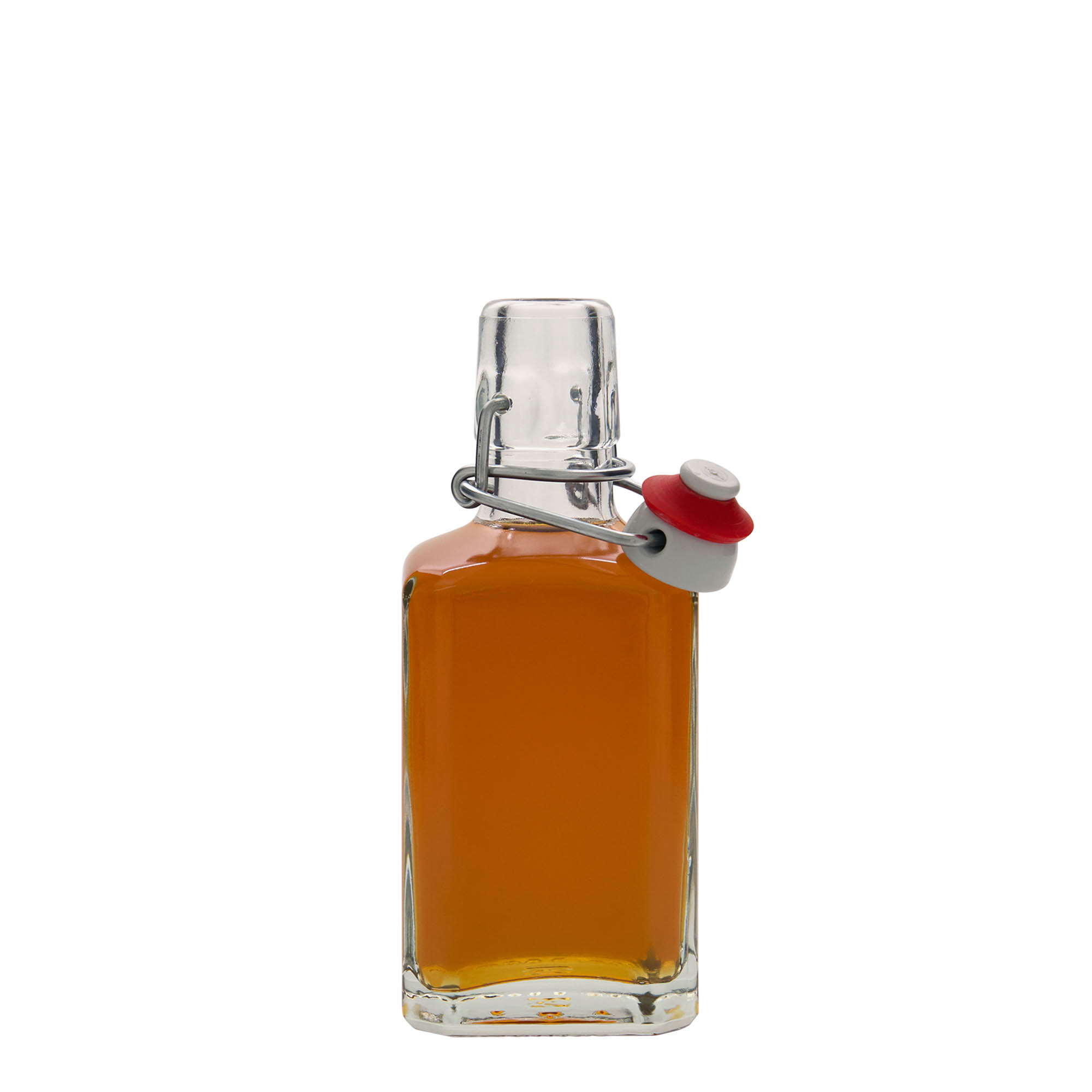 250 ml Glasflasche 'Rialto', quadratisch, Mündung: Bügelverschluss 250 ml Glasflasche 'Rialto', quadratisch, Mündung: Bügelverschluss