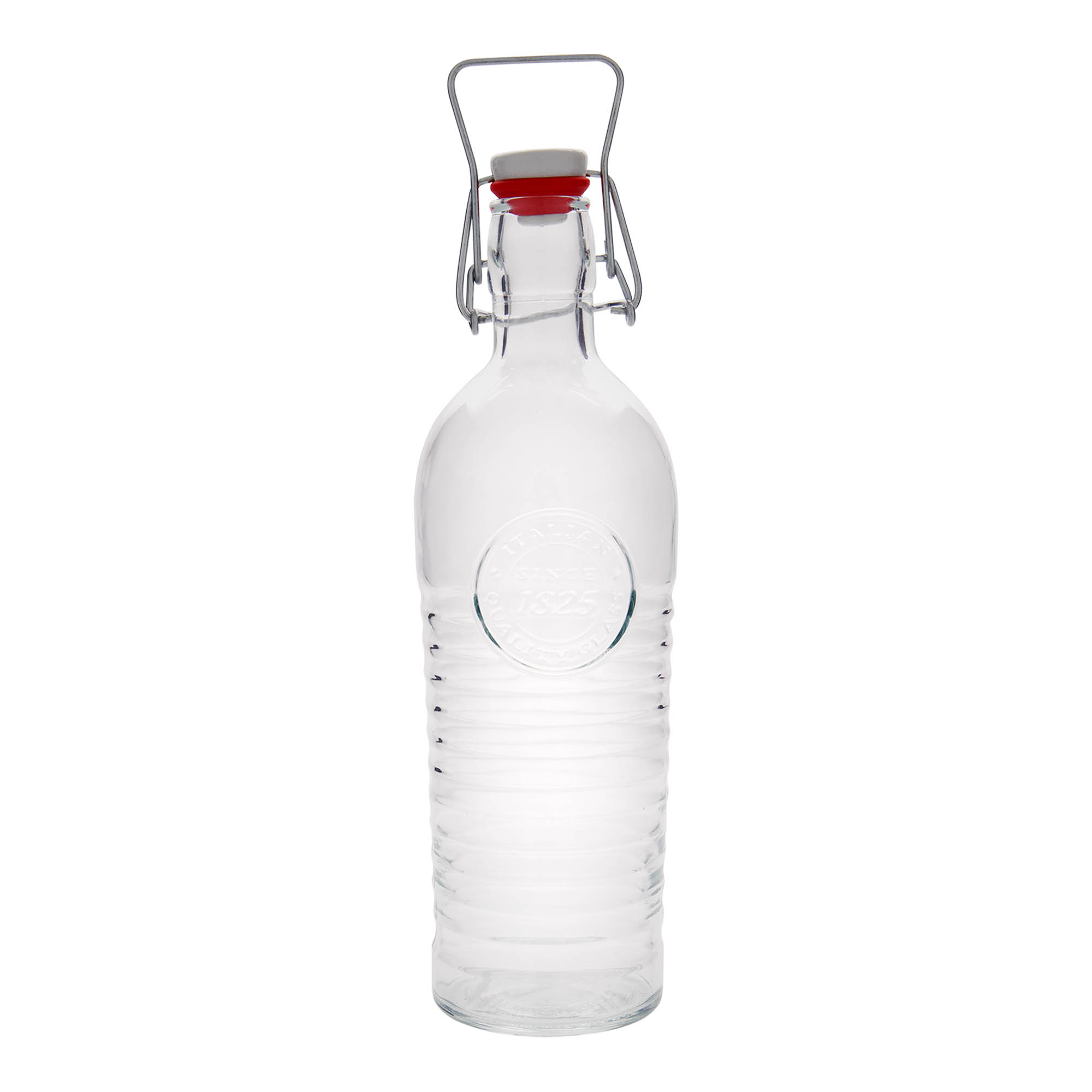 1.200 ml Glasflasche 'Officina 1825', Mündung: Bügelverschluss 1.200 ml Glasflasche 'Officina 1825', Mündung: Bügelverschluss