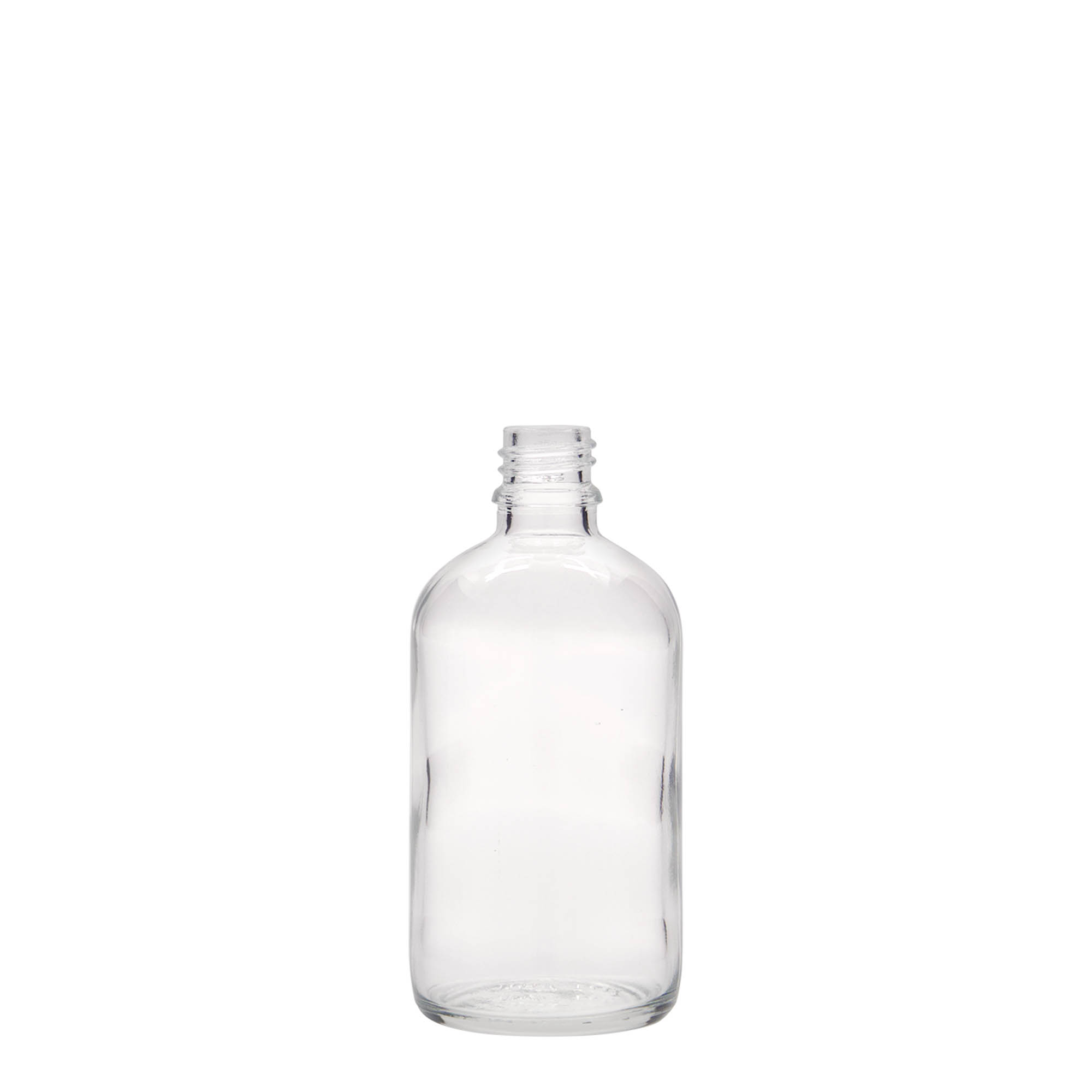 100 ml Medizinflasche, Glas, Mündung: DIN 18 100 ml Medizinflasche, Glas, Mündung: DIN 18