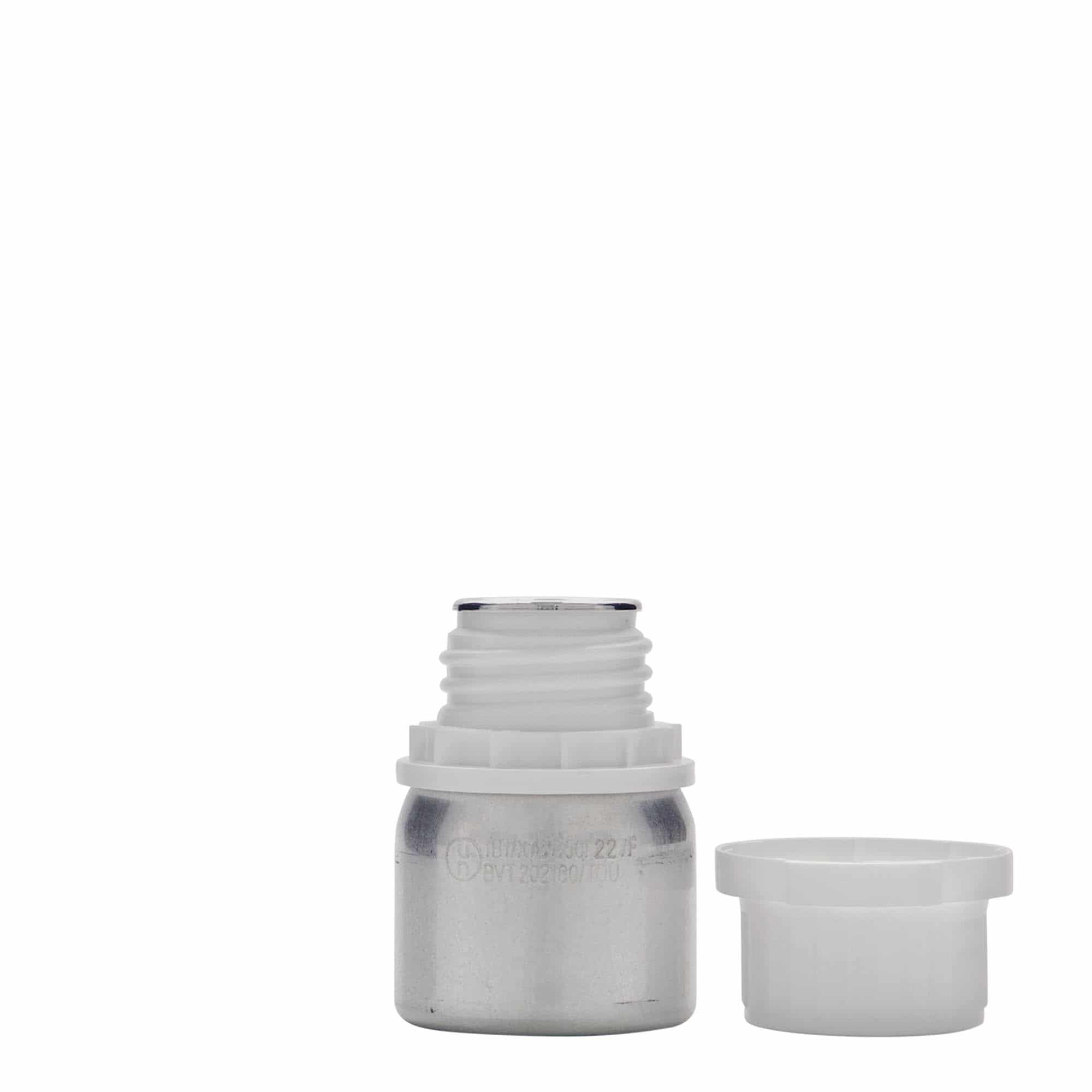 50 ml Aluminiumflasche, Metall, silber, Mündung: DIN 32