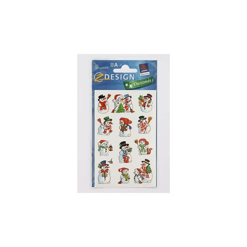 Zweckform Sticker „Schneemänner“, Papier, mehrfarbig