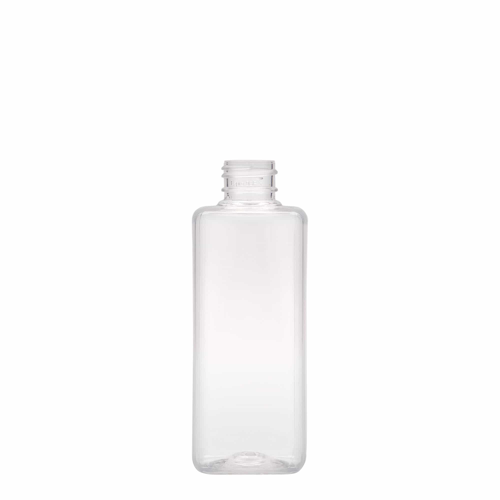 200 ml PET-Flasche „Karl“, quadratisch, Kunststoff, Mündung:  24/410