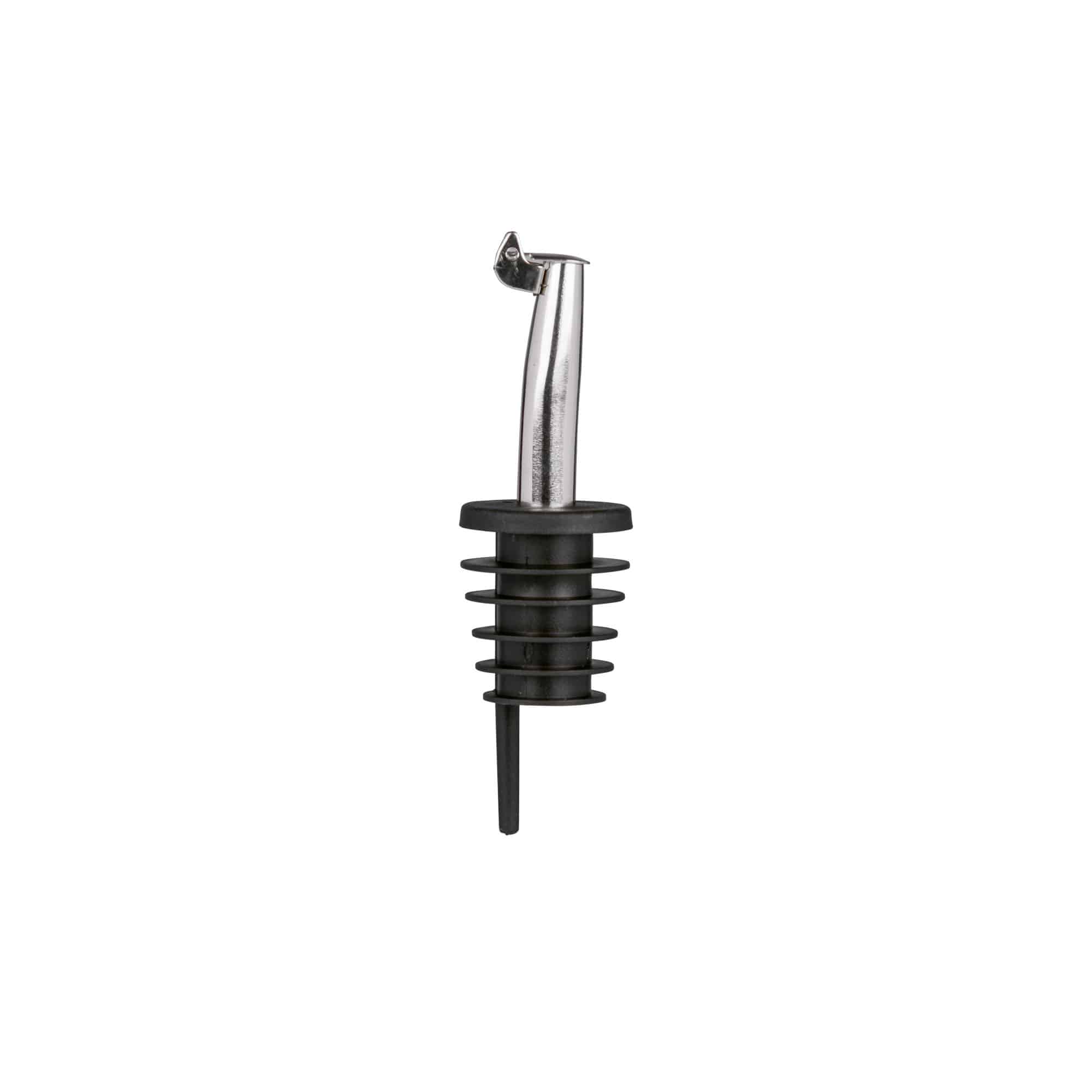 Ausgießer Inox mit Metallklappe, Edelstahl, silber