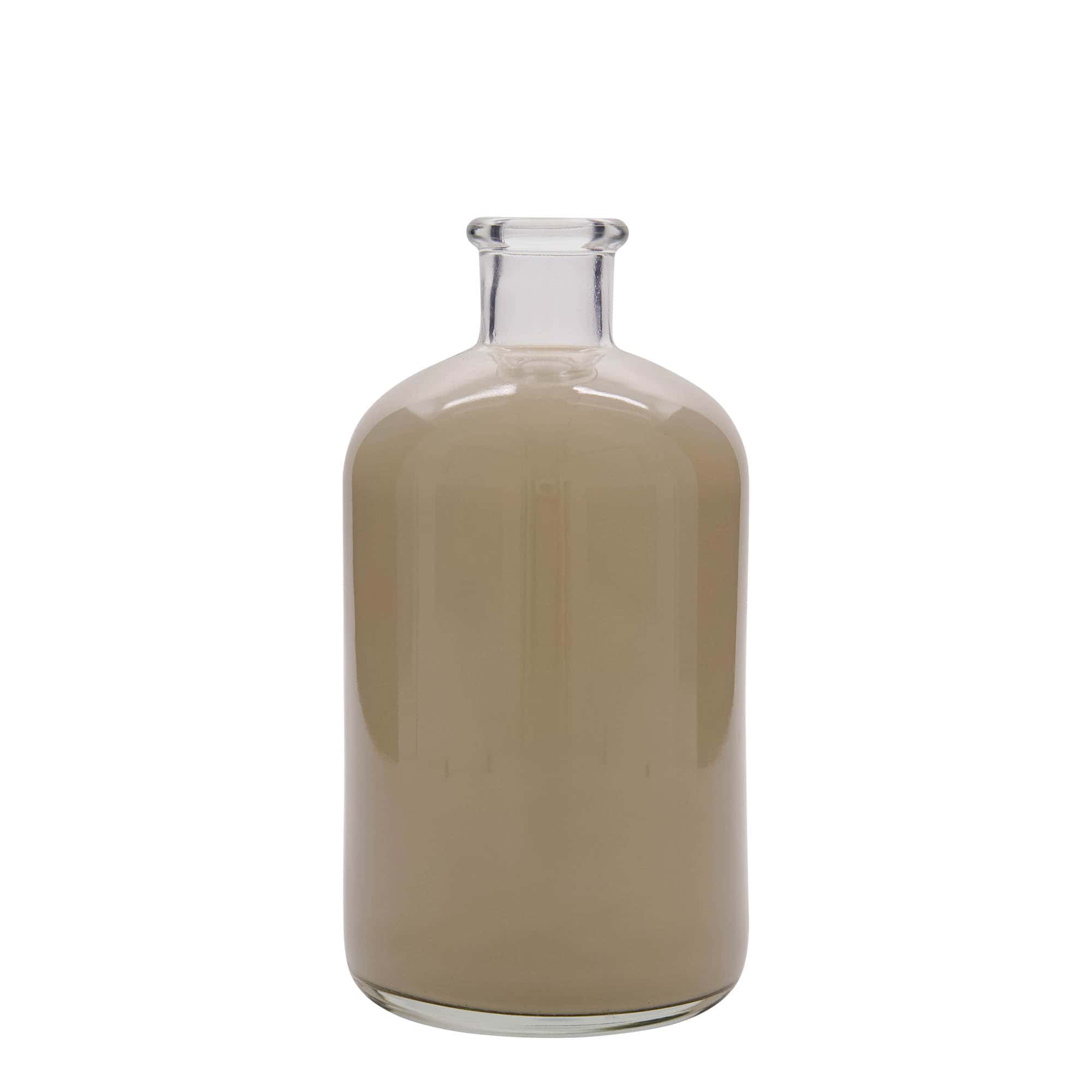 1.000 ml Glasflasche Apotheker, Mündung: Kork