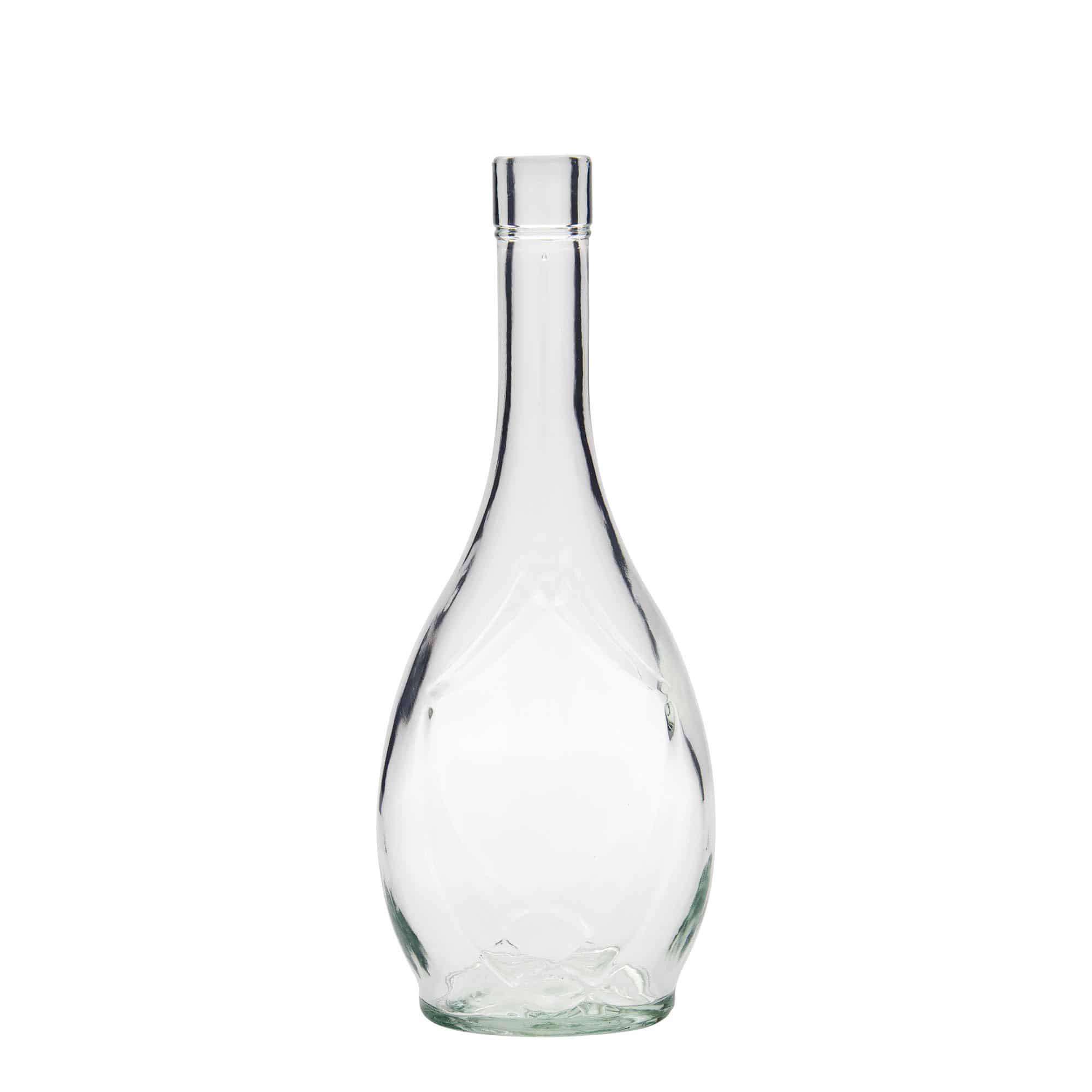 500 ml Glasflasche 'Saragossa', oval, Mündung: Kork