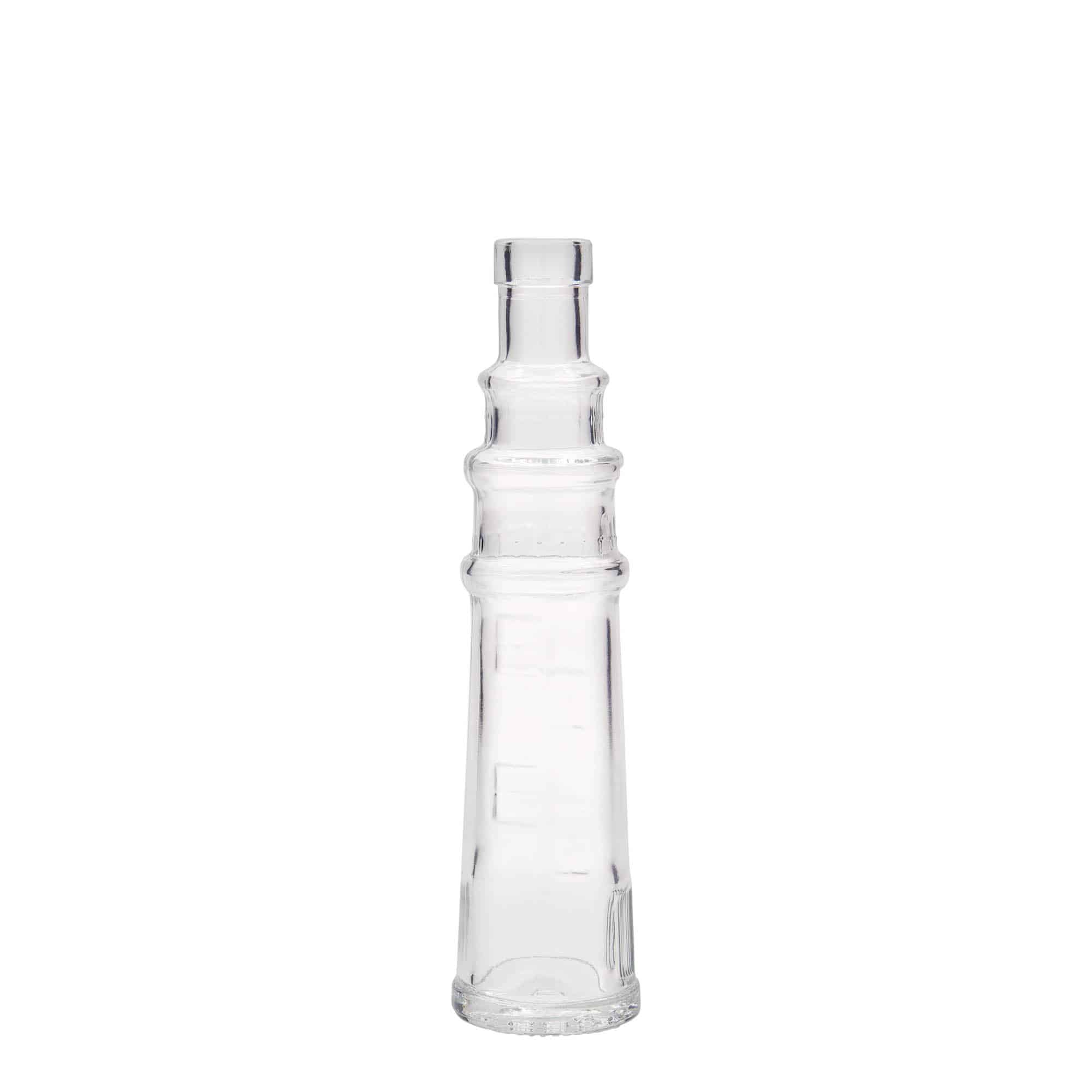 100 ml Glasflasche 'Leuchtturm', Mündung: Kork