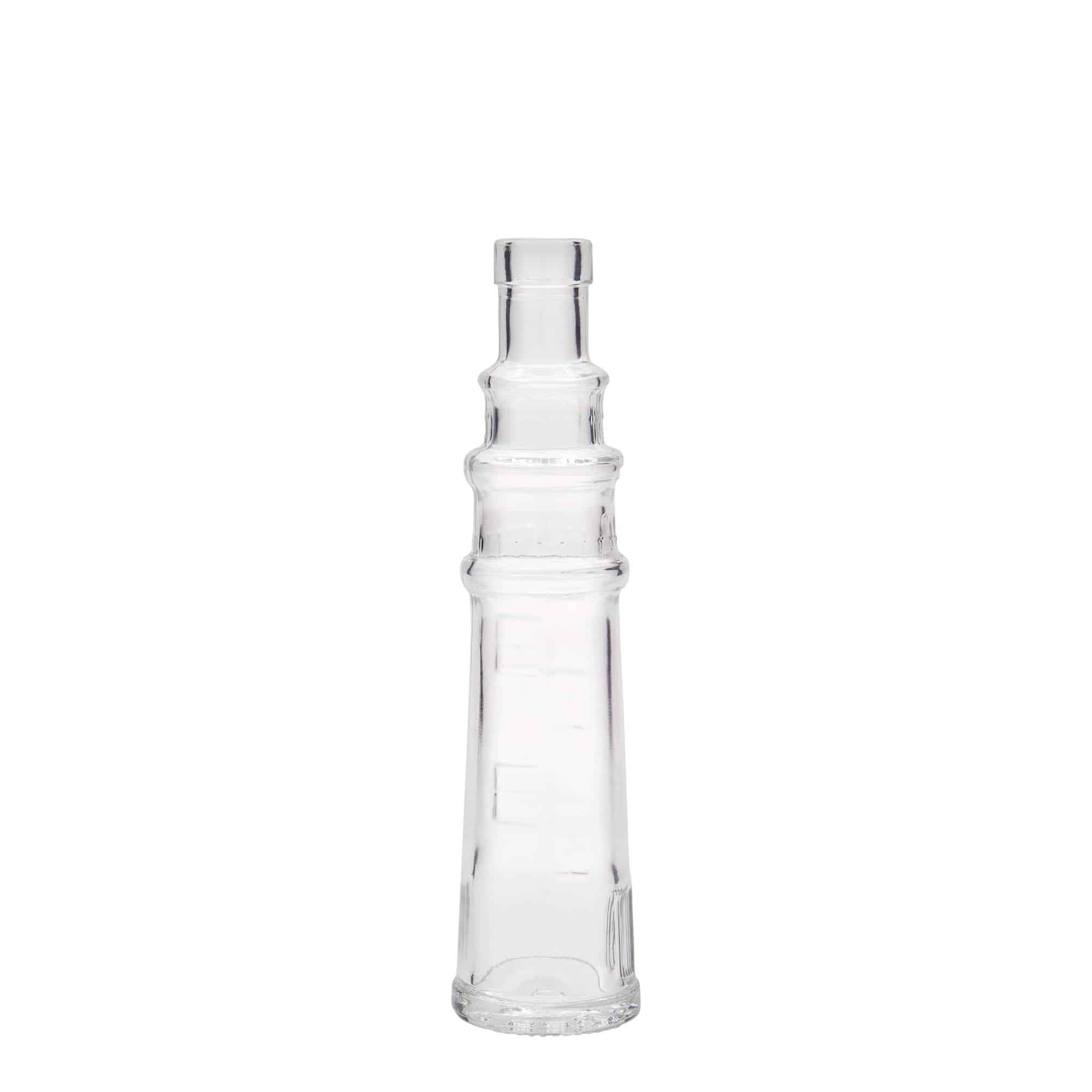 100 ml Glasflasche „Leuchtturm“, Mündung: Kork