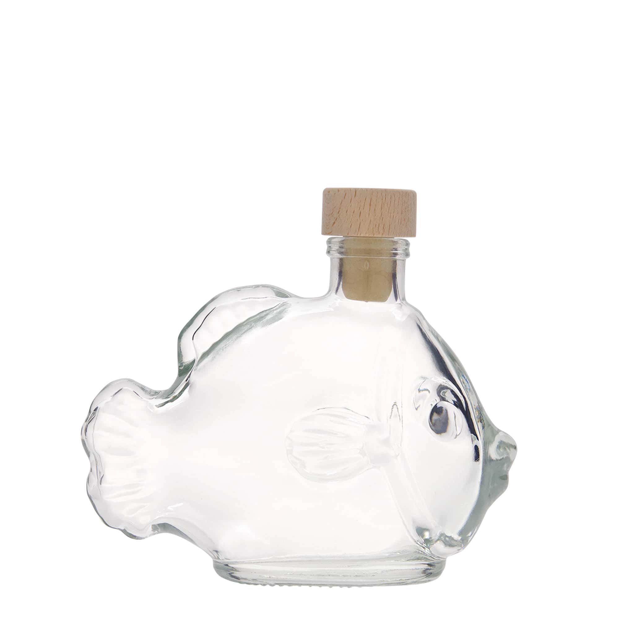 200 ml Glasflasche 'Fisch', Mündung: Kork