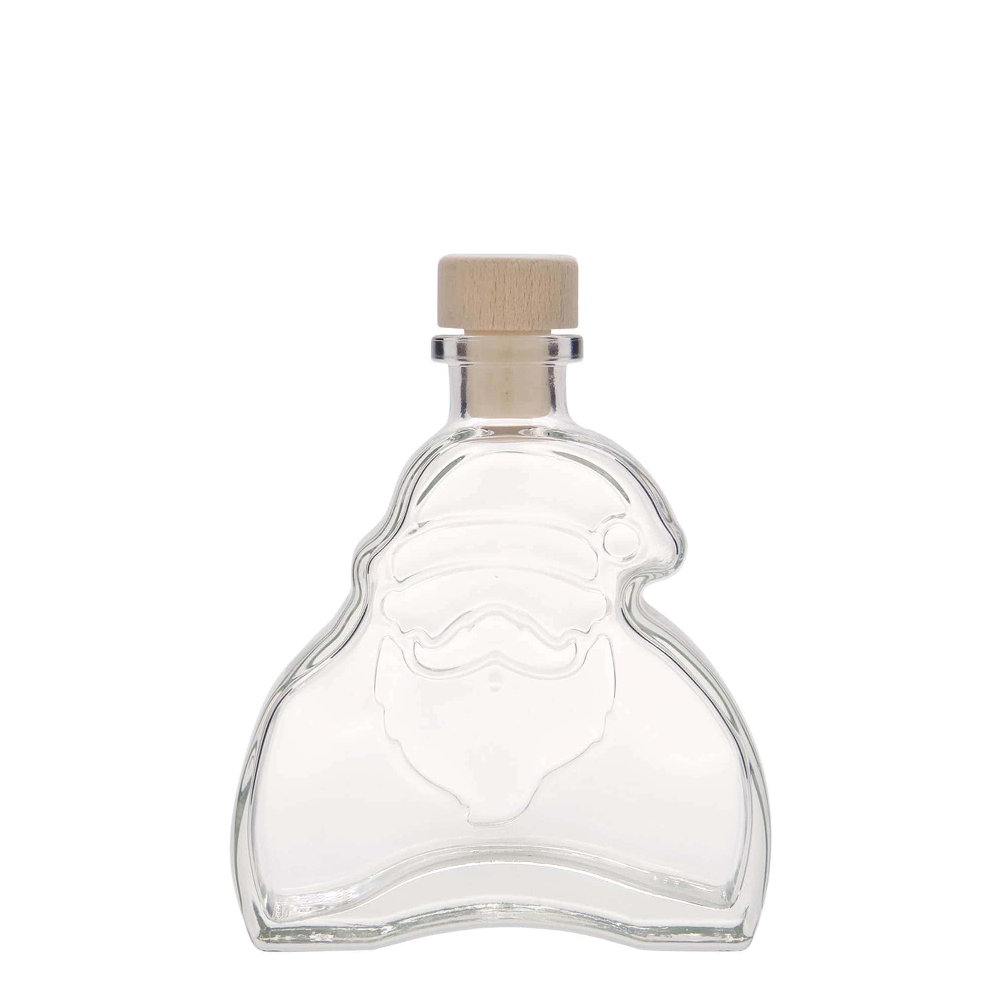 200 ml Glasflasche „Santa Claus“, Mündung: Kork